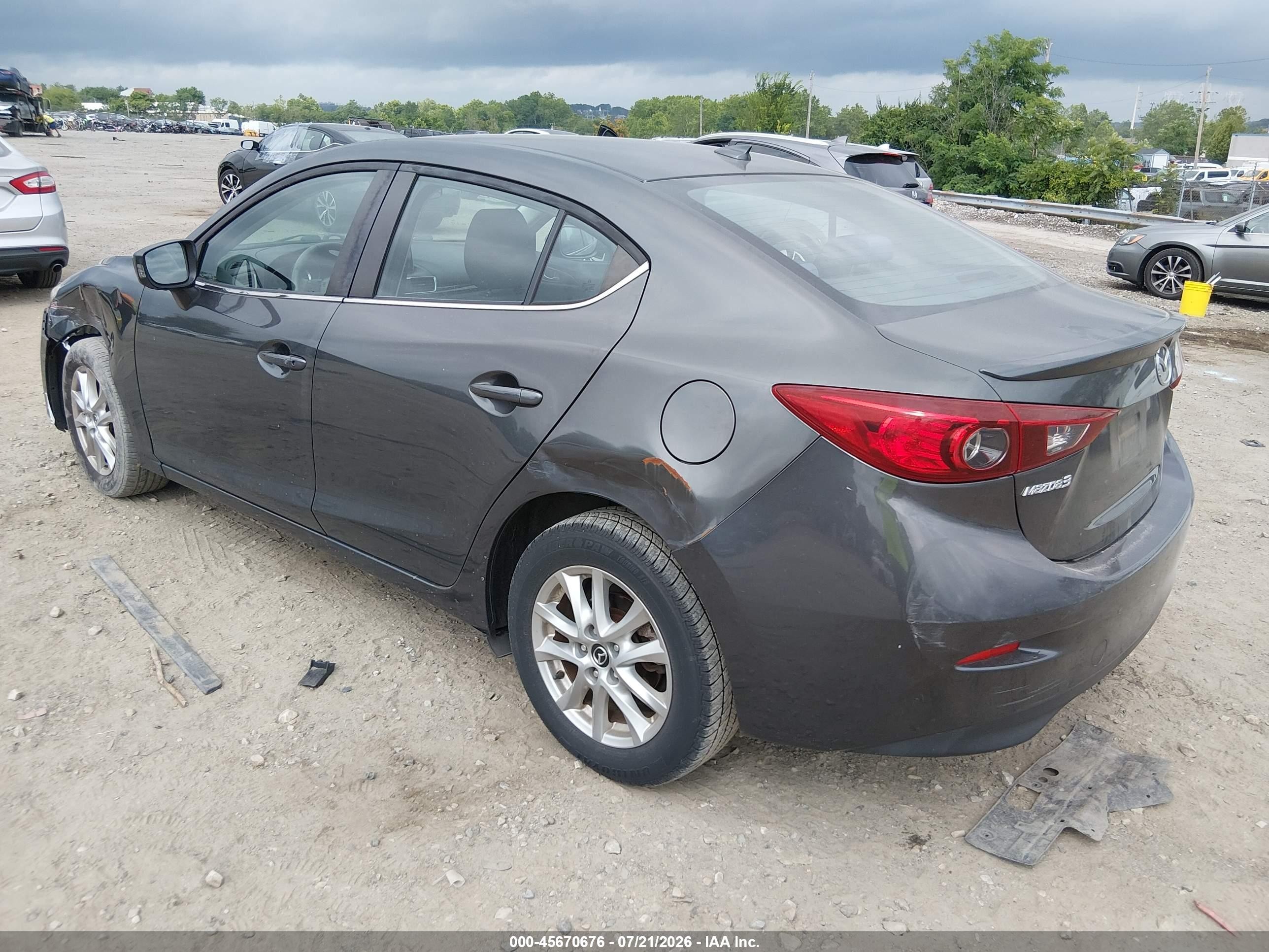 2014 Mazda Mazda3 I Touring Gray vin: JM1BM1V74E1149263