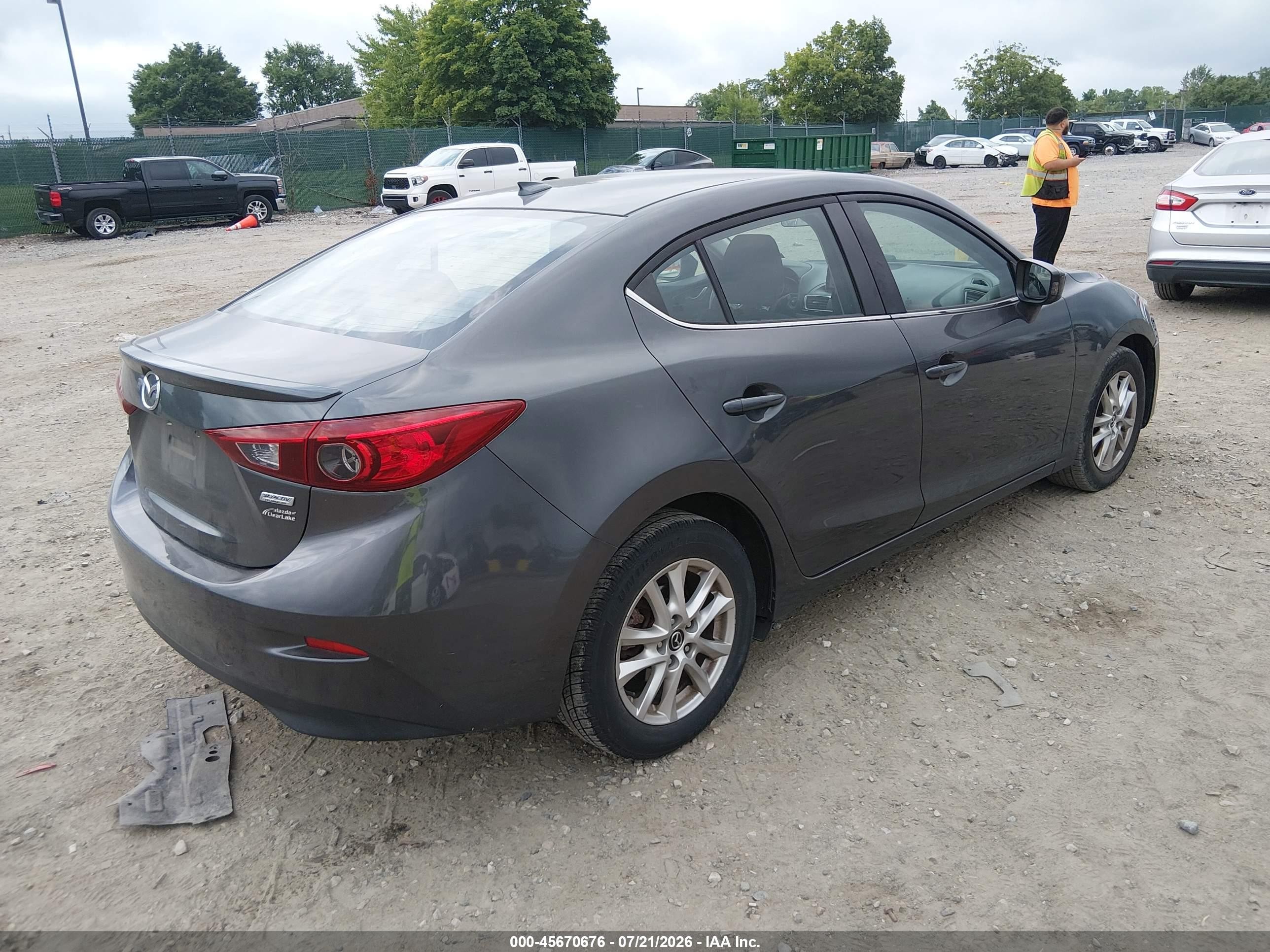 2014 Mazda Mazda3 I Touring Gray vin: JM1BM1V74E1149263