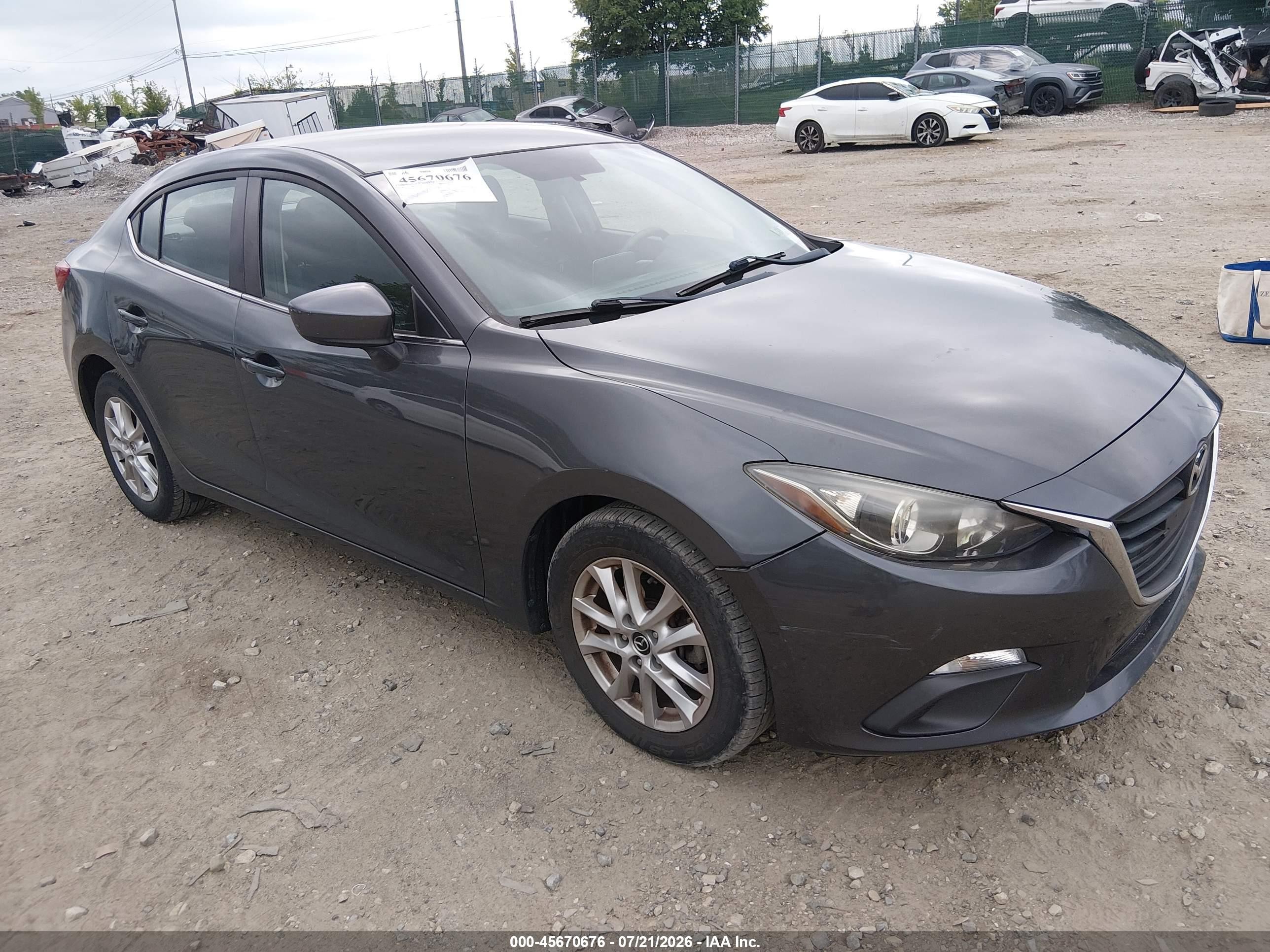 2014 Mazda Mazda3 I Touring Gray vin: JM1BM1V74E1149263