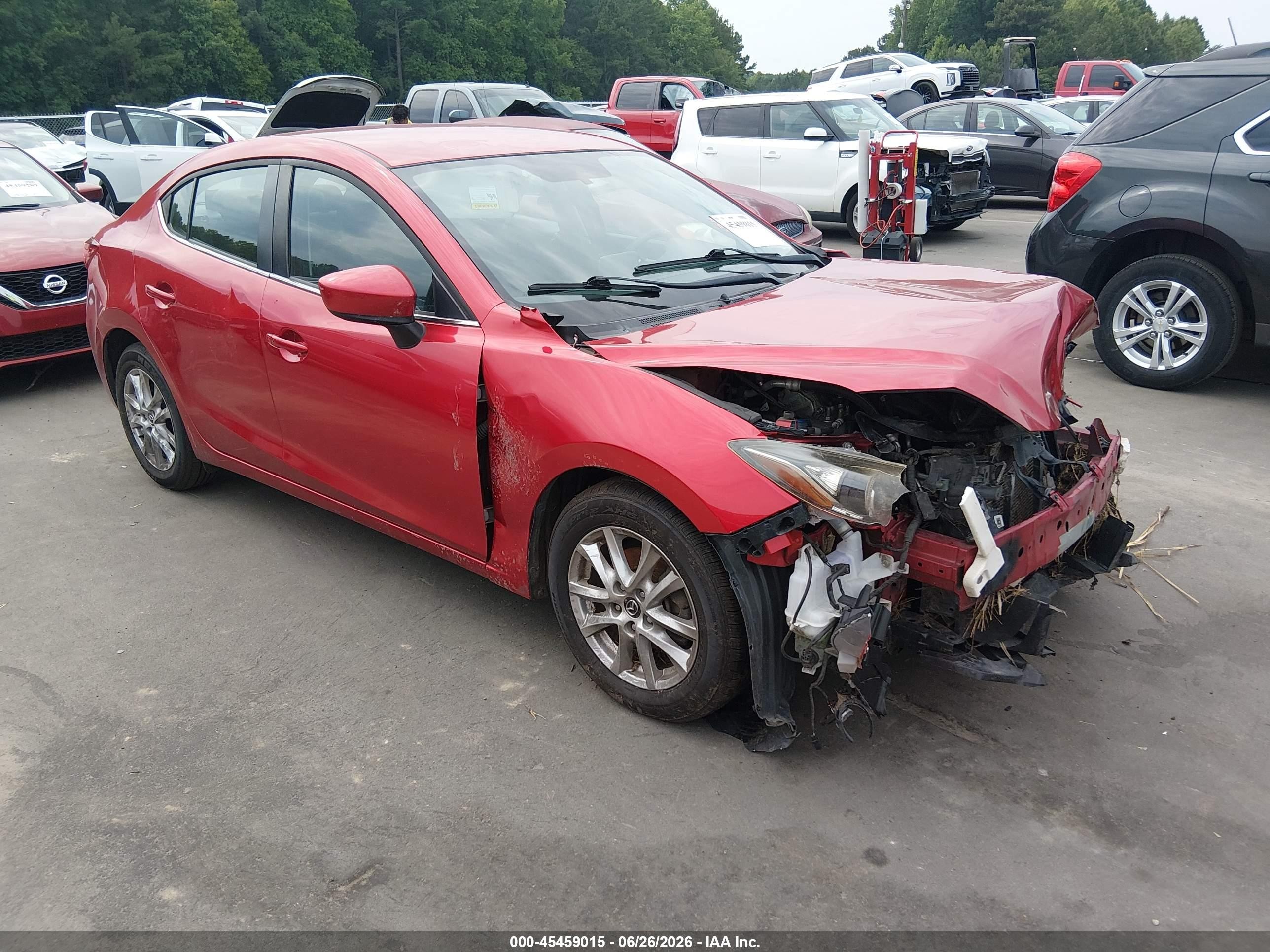 2015 Mazda Mazda3 I Touring Красный vin: JM1BM1V74F1247727