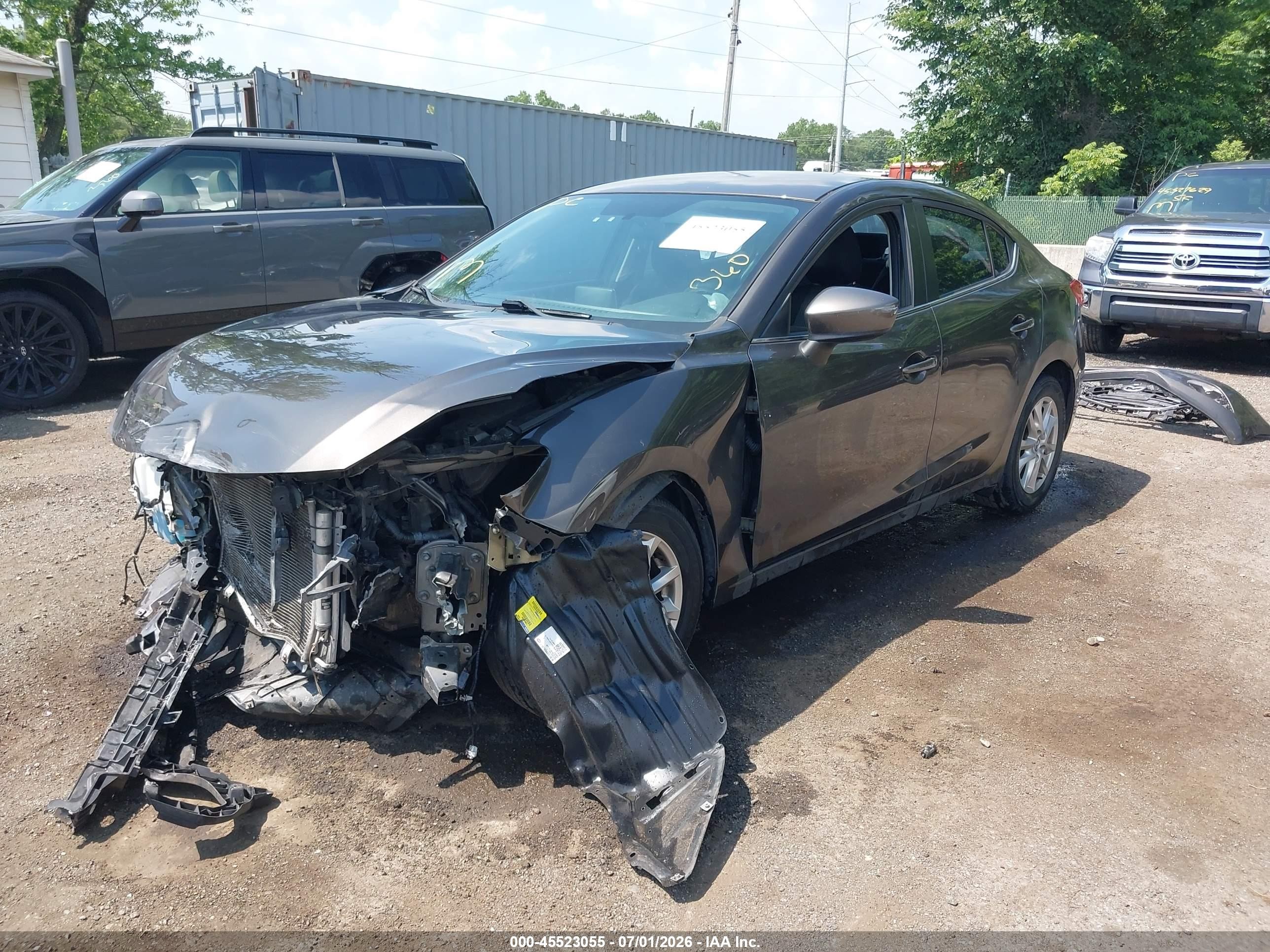 2014 Mazda Mazda3 I Touring Gray vin: JM1BM1V75E1115655