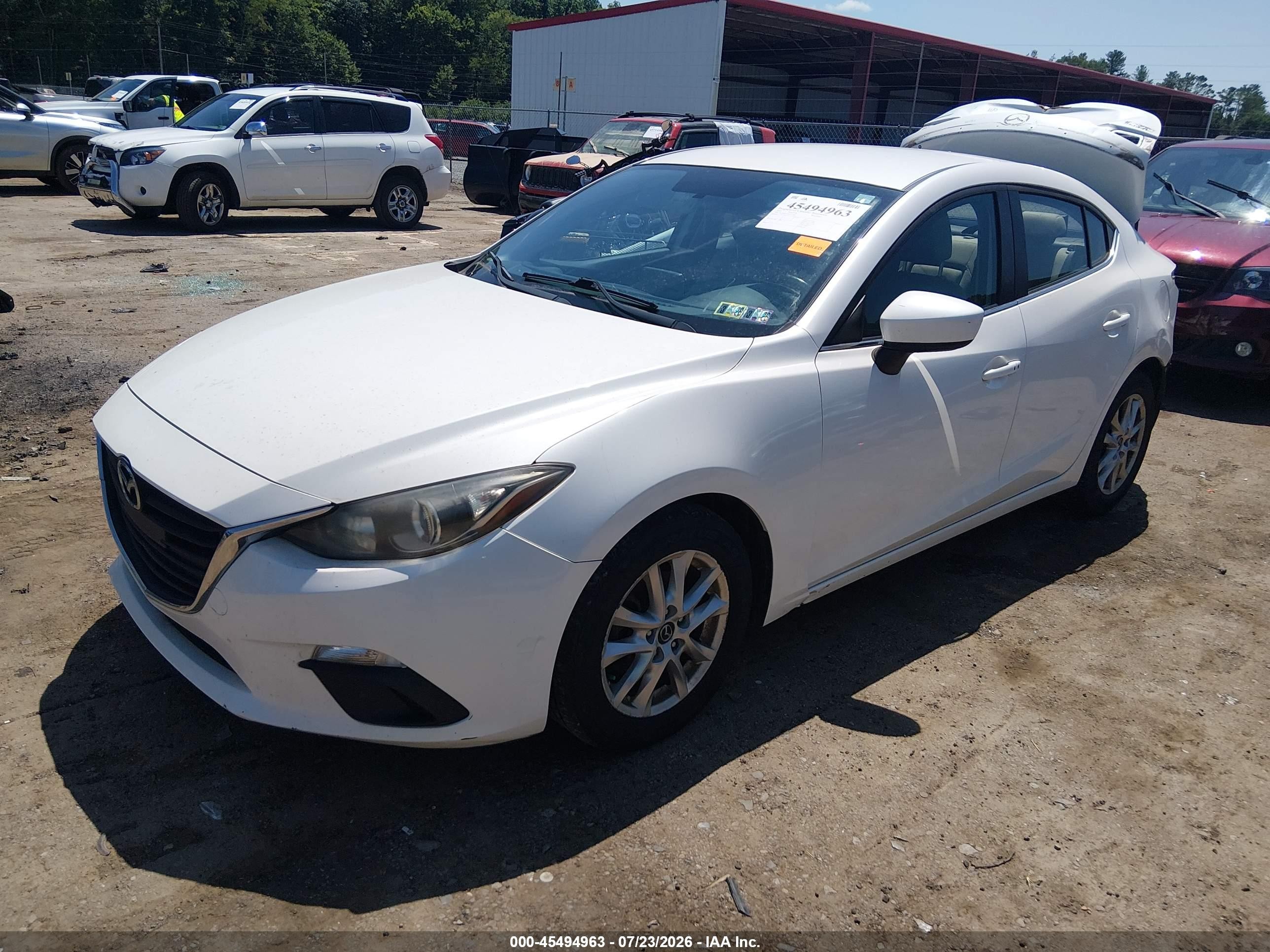 2014 Mazda Mazda3 I Touring Белый vin: JM1BM1V76E1124915