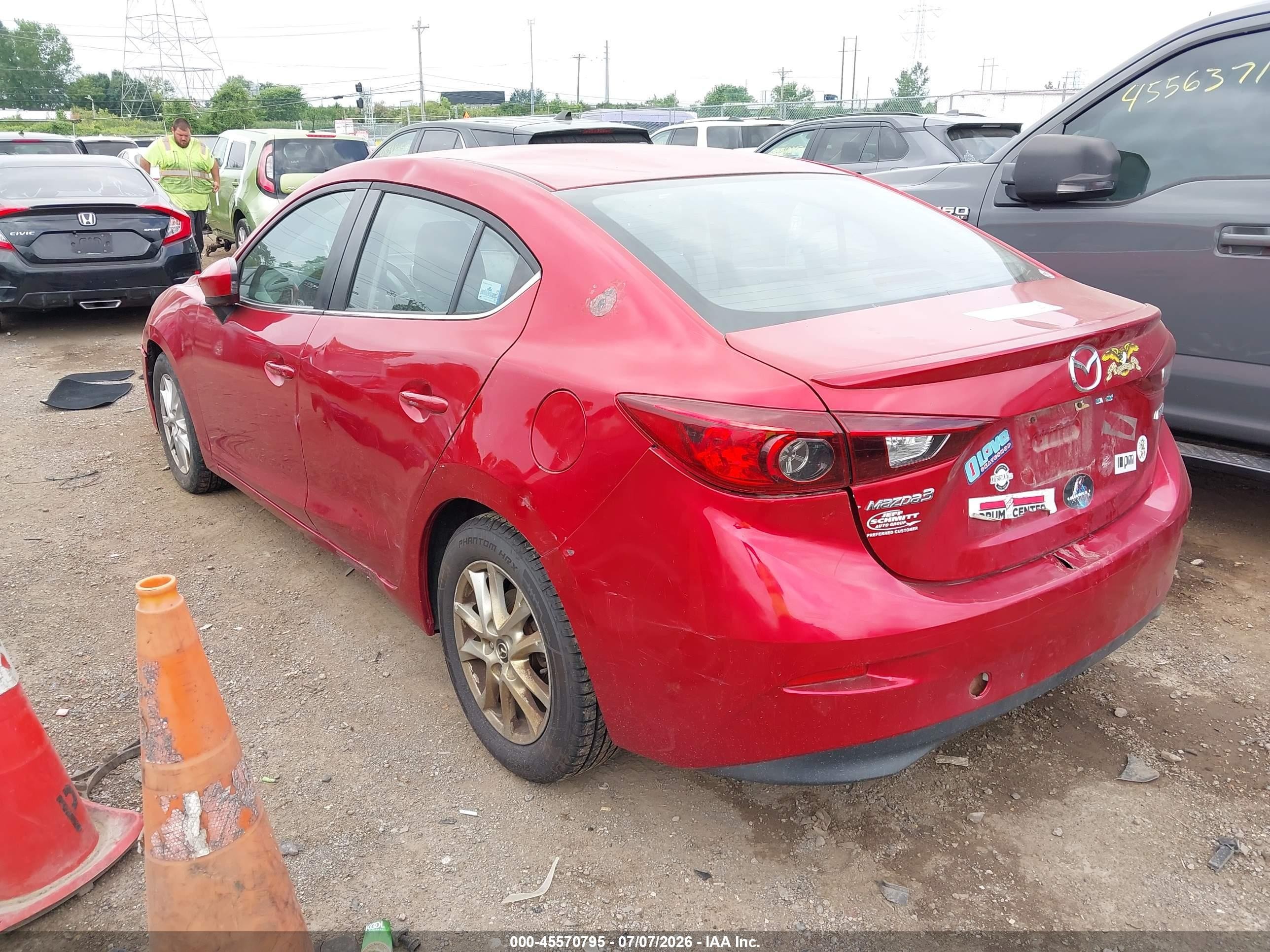 2014 Mazda Mazda3 I Touring Red vin: JM1BM1V78E1122647
