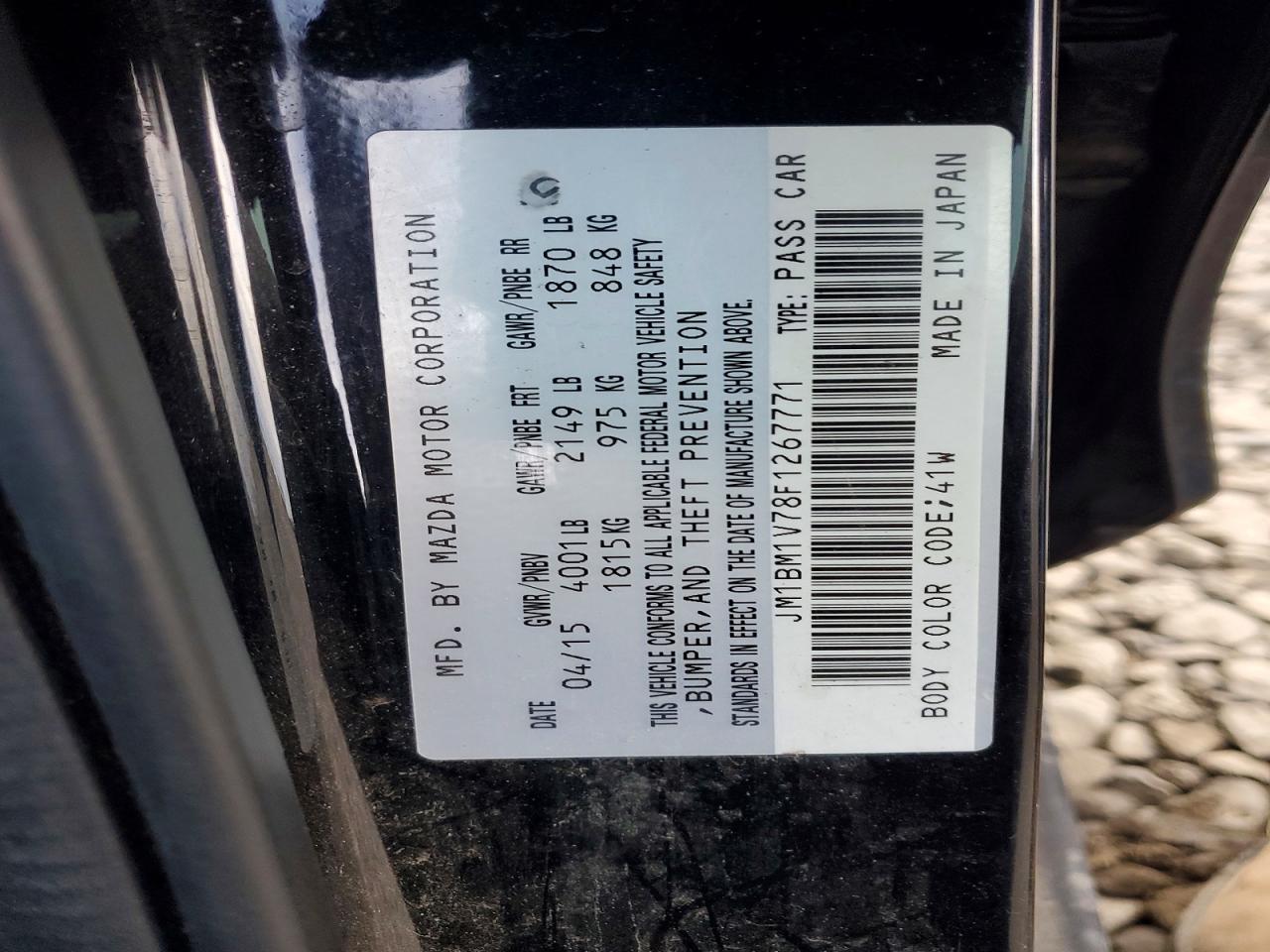 2015 Mazda 3 Touring Черный vin: JM1BM1V78F1267771