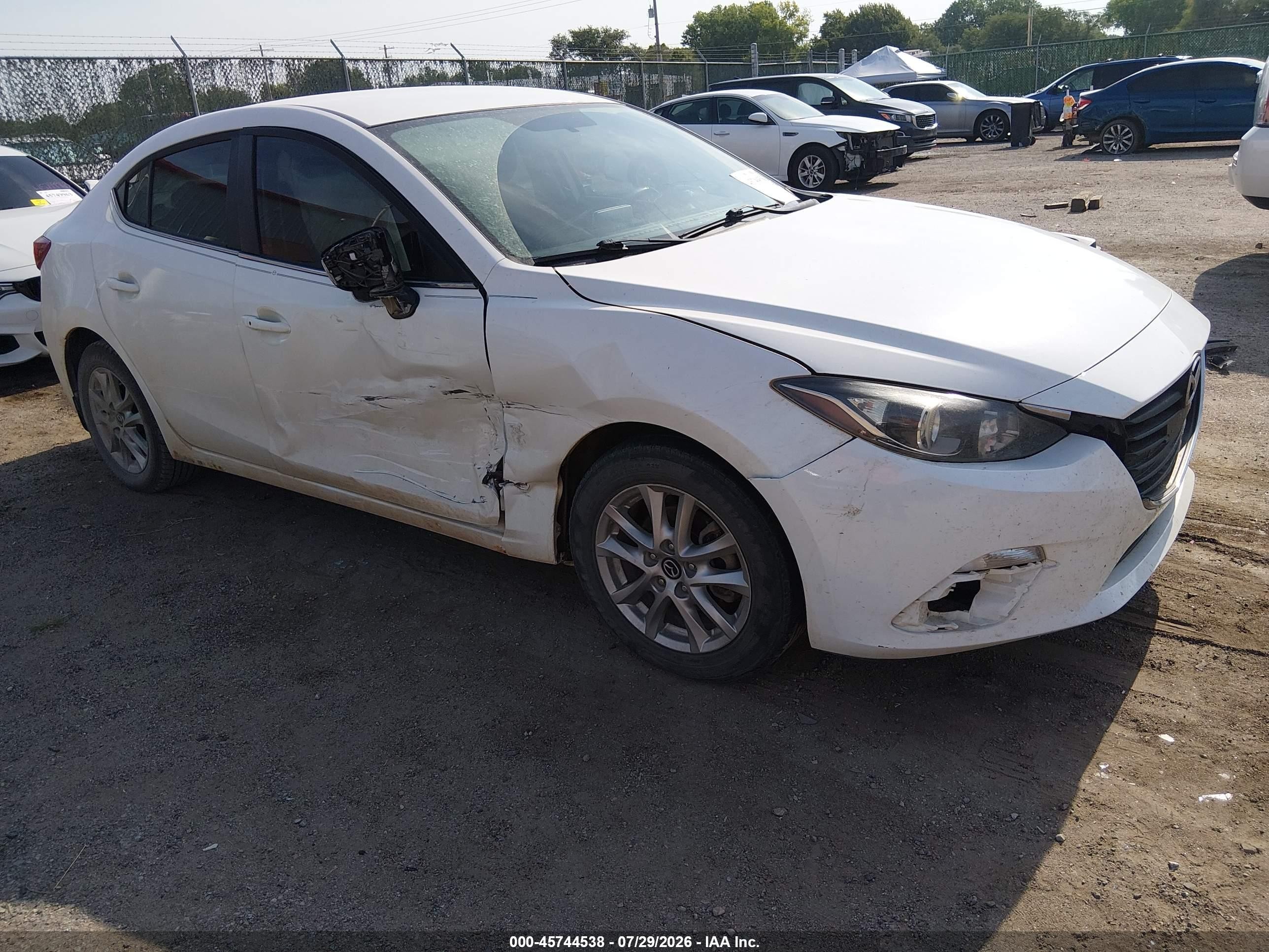2014 Mazda Mazda3 I Touring White vin: JM1BM1V79E1109440