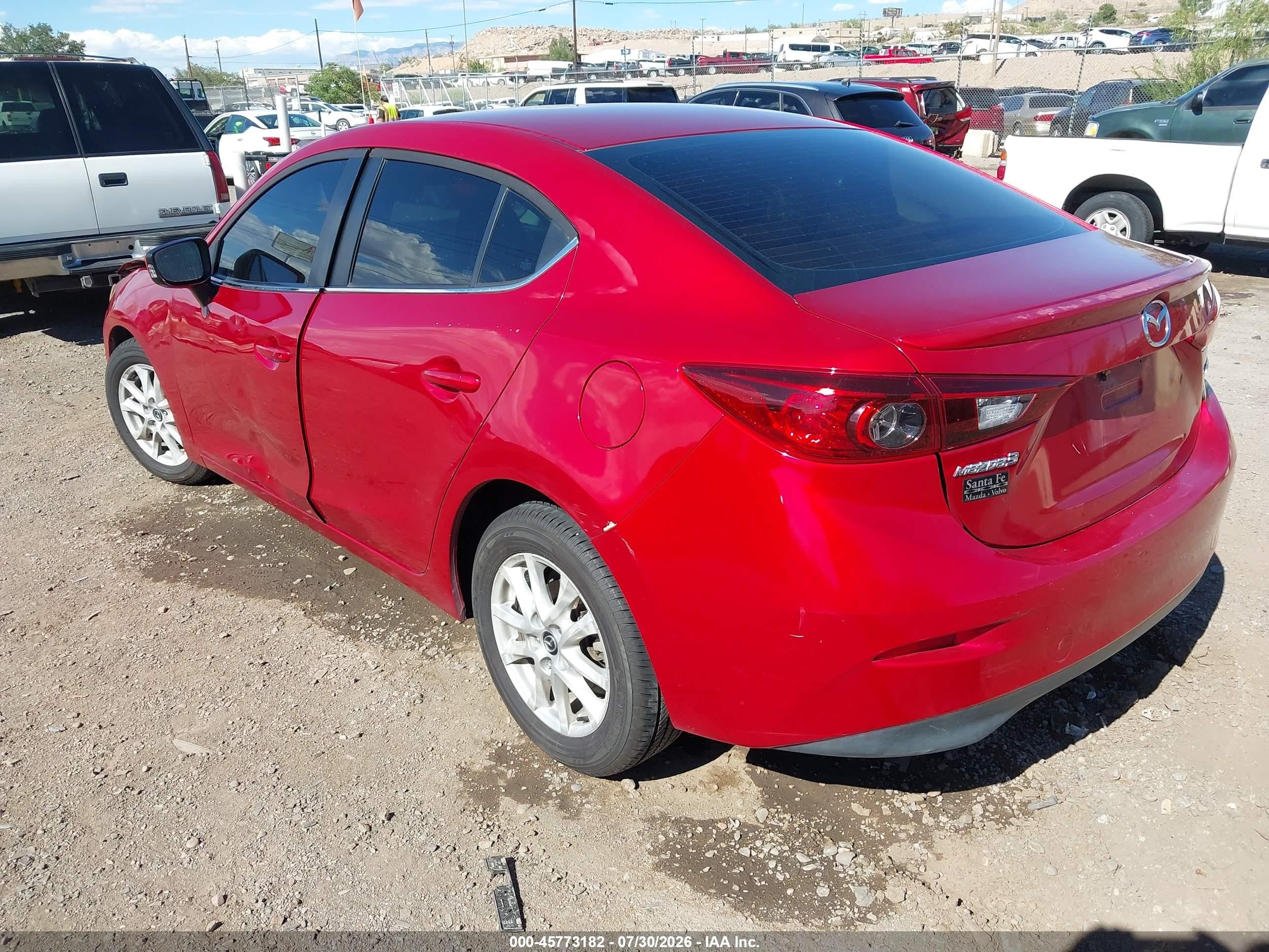 2014 Mazda Mazda3 I Touring Red vin: JM1BM1V79E1116159
