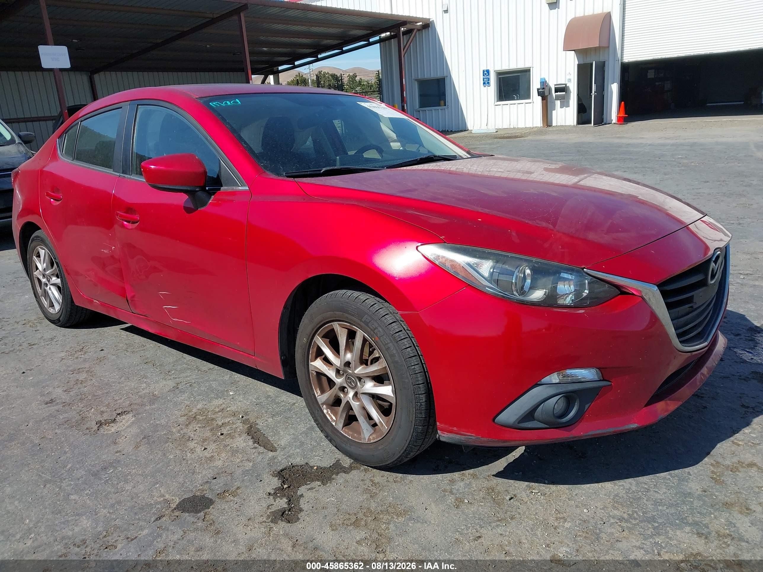 2015 Mazda Mazda3 I Touring Красный vin: JM1BM1V79F1242278