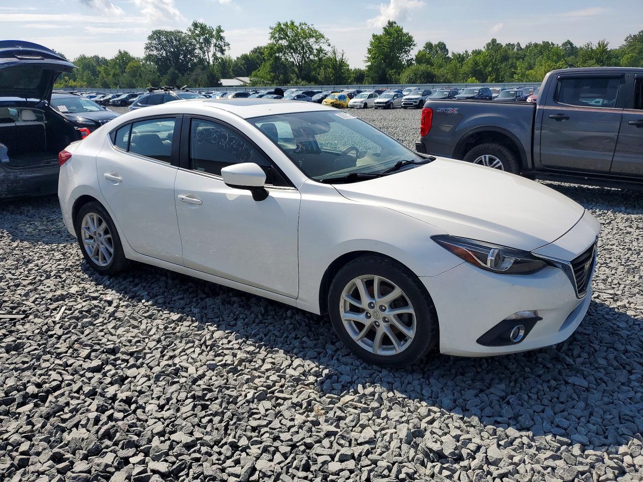 2015 Mazda 3 Grand Touring White vin: JM1BM1W33F1236830