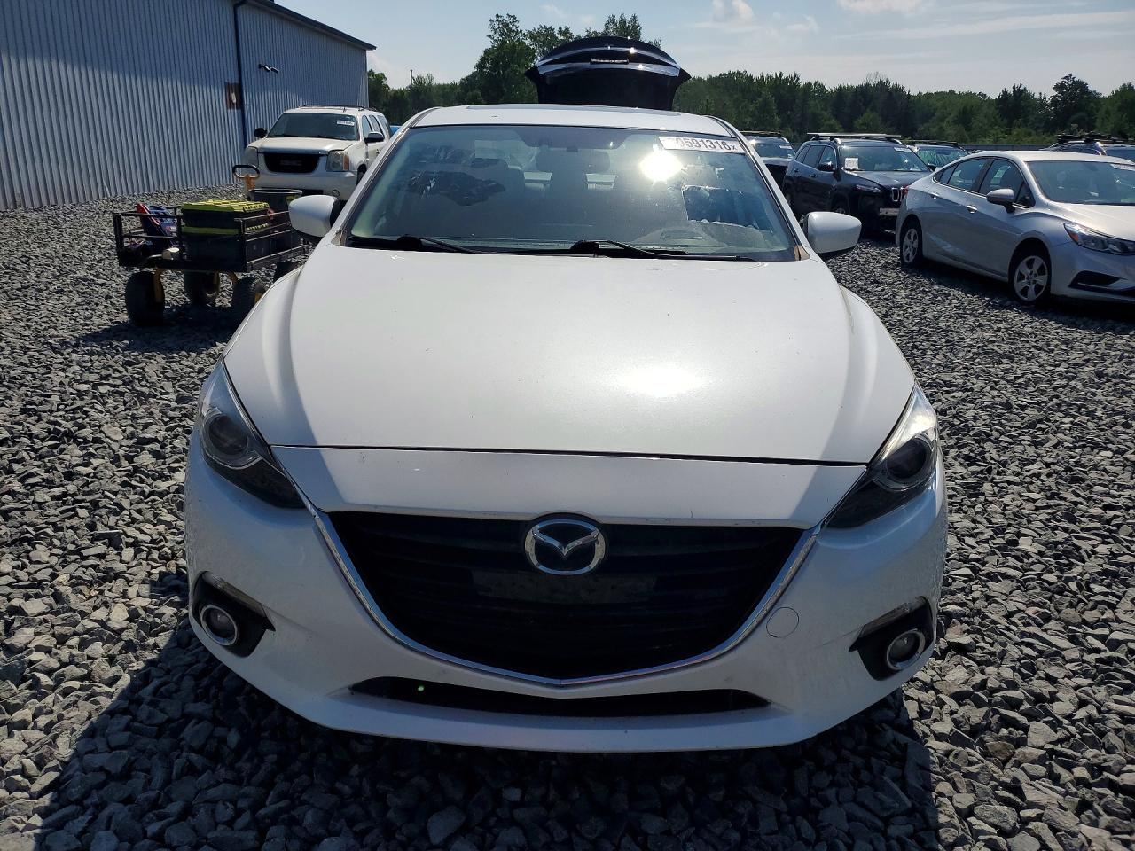 2015 Mazda 3 Grand Touring White vin: JM1BM1W33F1236830