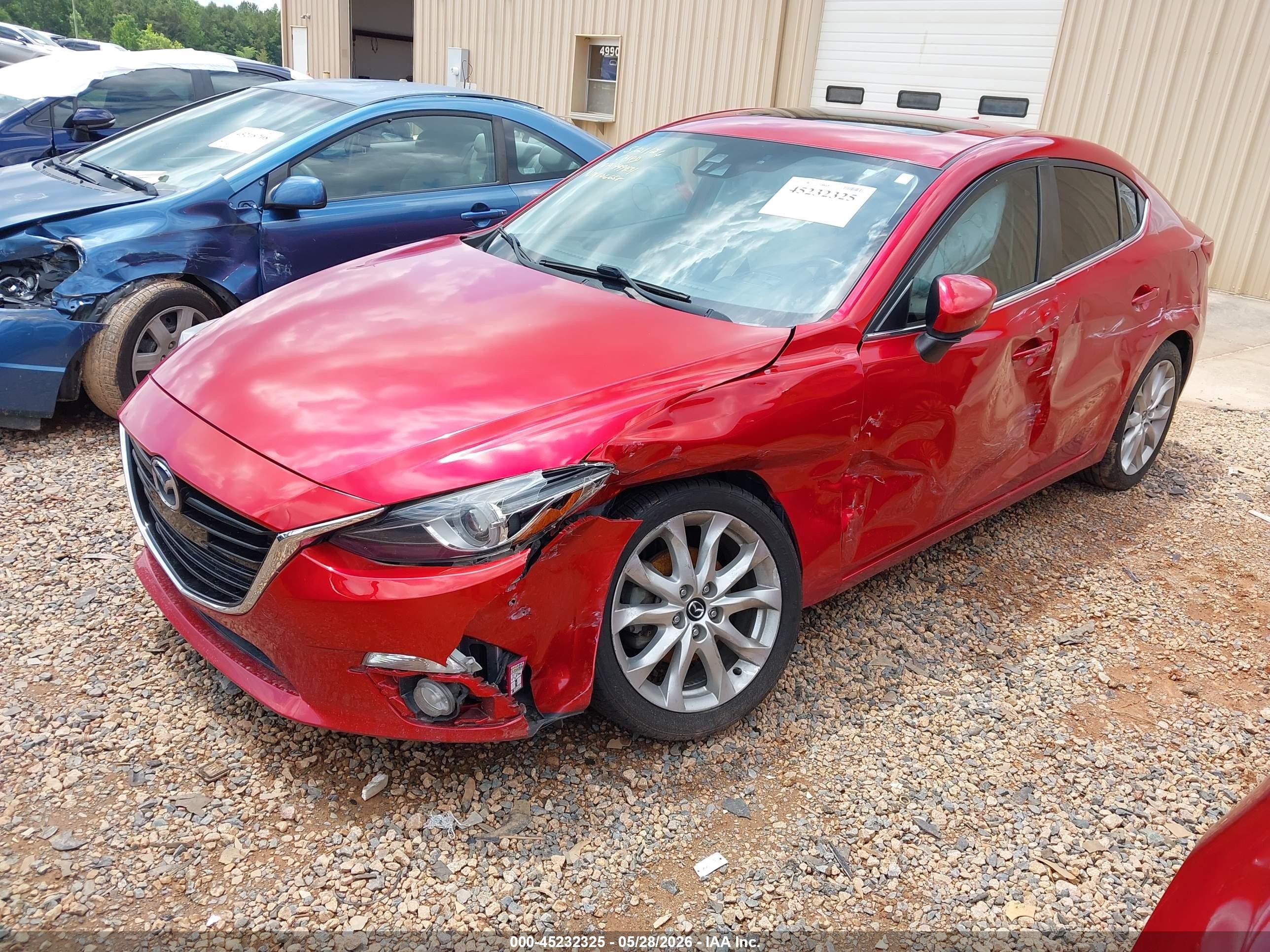 2014 Mazda Mazda3 S Grand Touring Красный vin: JM1BM1W35E1106658