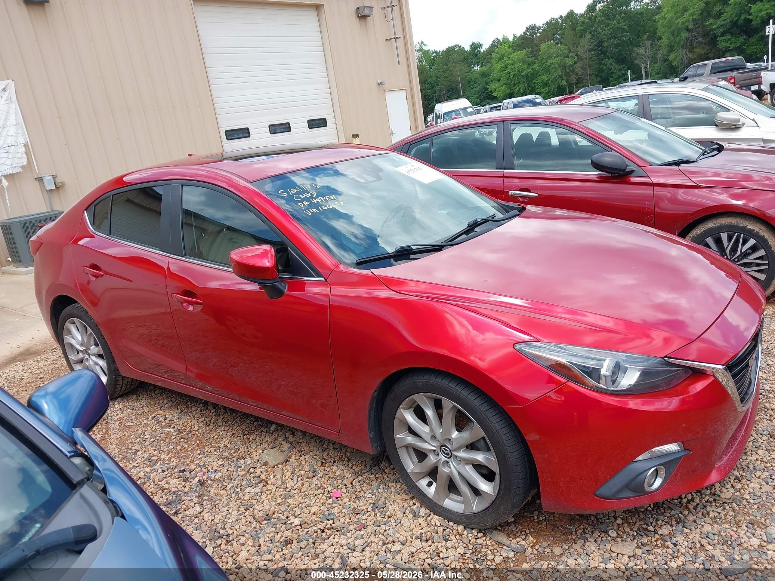 2014 Mazda Mazda3 S Grand Touring Красный vin: JM1BM1W35E1106658