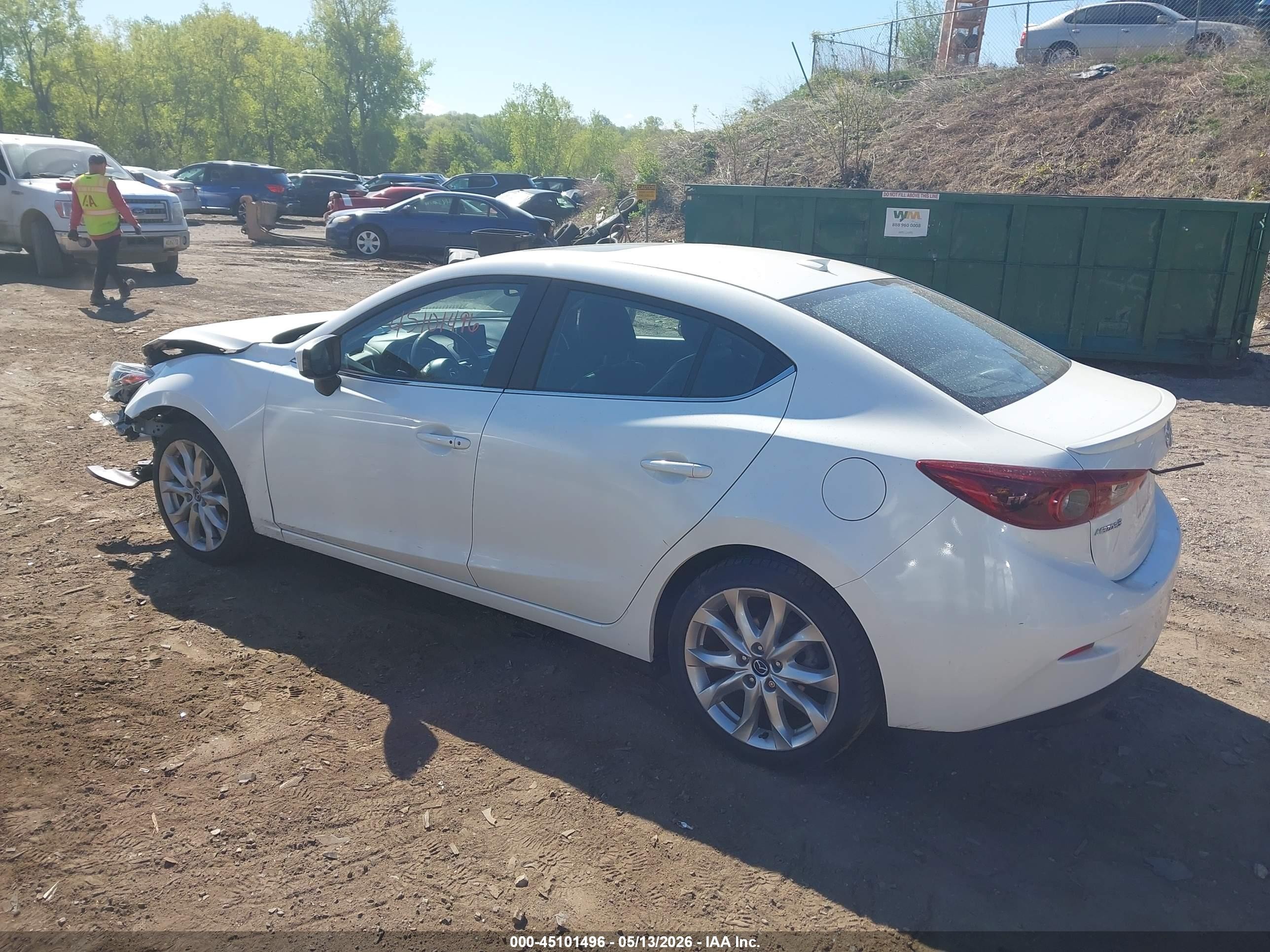 2015 Mazda Mazda3 S Grand Touring Белый vin: JM1BM1W35F1261602