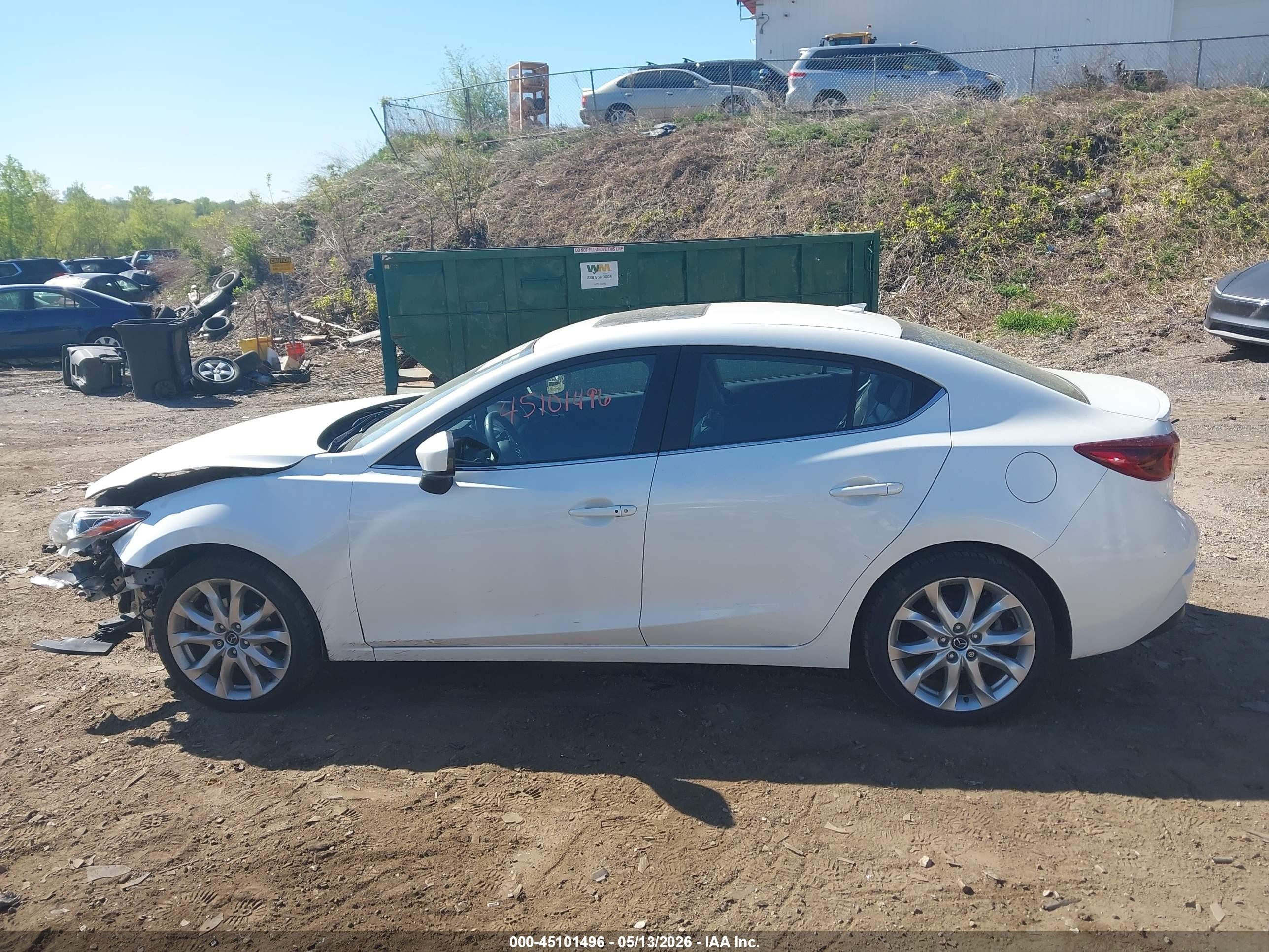 2015 Mazda Mazda3 S Grand Touring Белый vin: JM1BM1W35F1261602