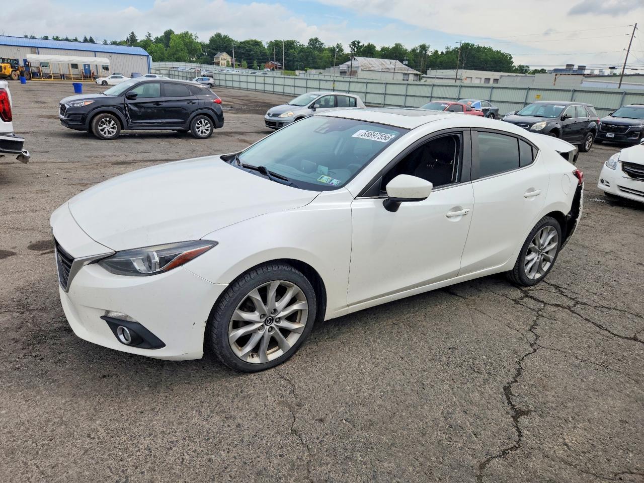 2014 Mazda 3 Grand Touring White vin: JM1BM1W36E1183183