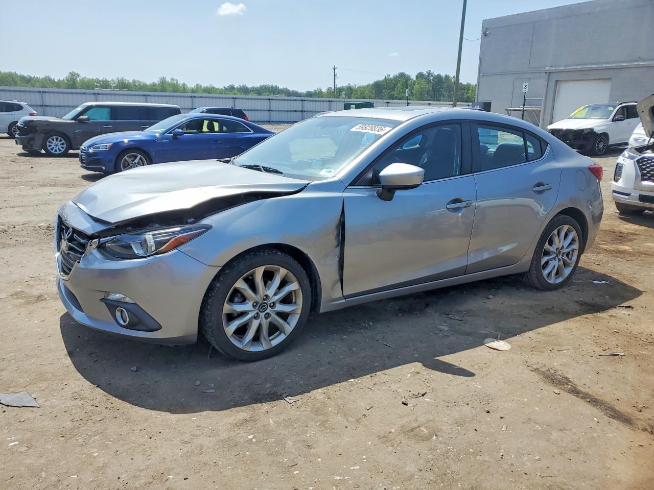 2014 Mazda 3 Grand Touring Silver vin: JM1BM1W37E1146143