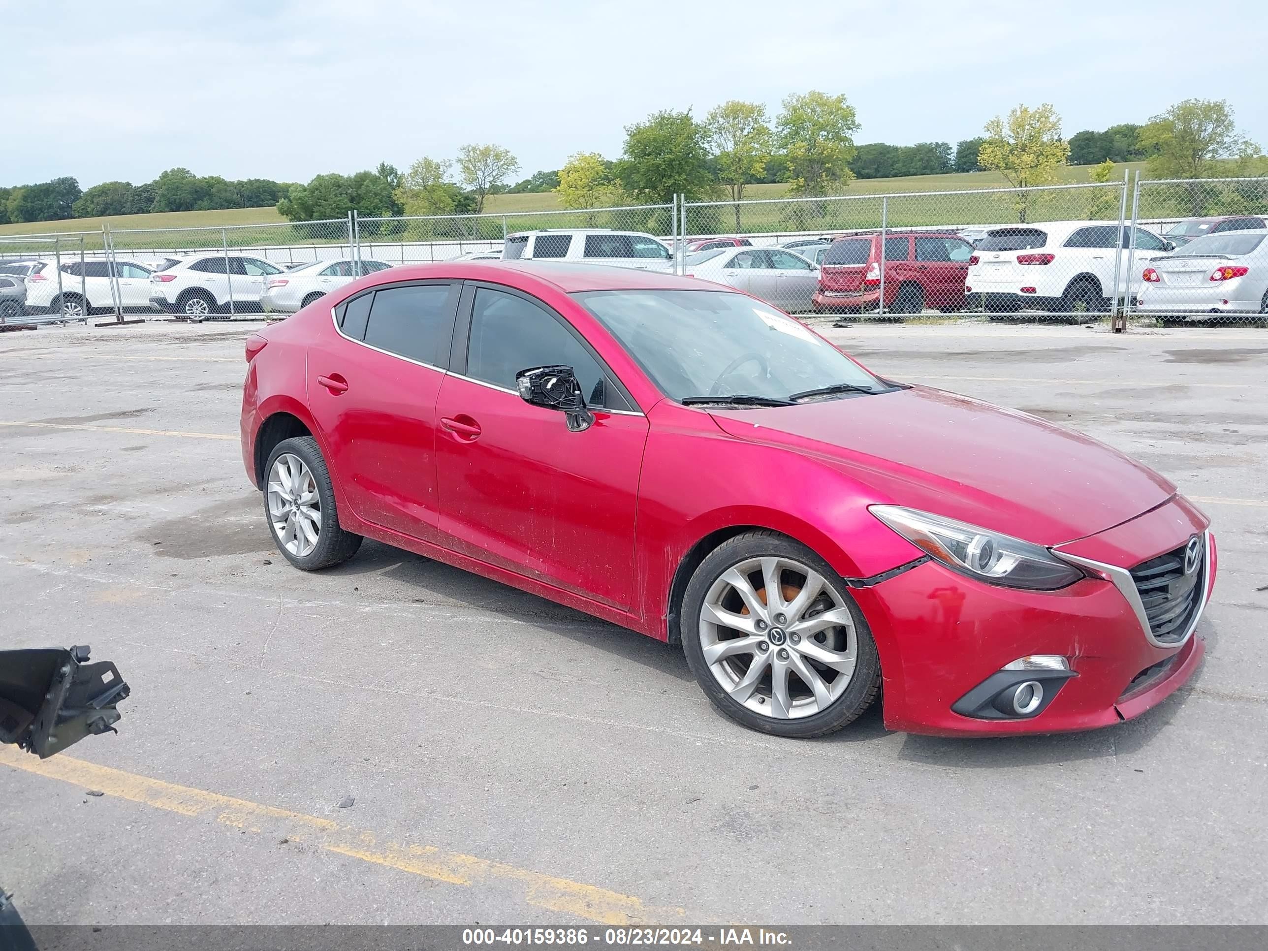 2014 Mazda Mazda3 S Grand Touring Красный vin: JM1BM1W38E1175411