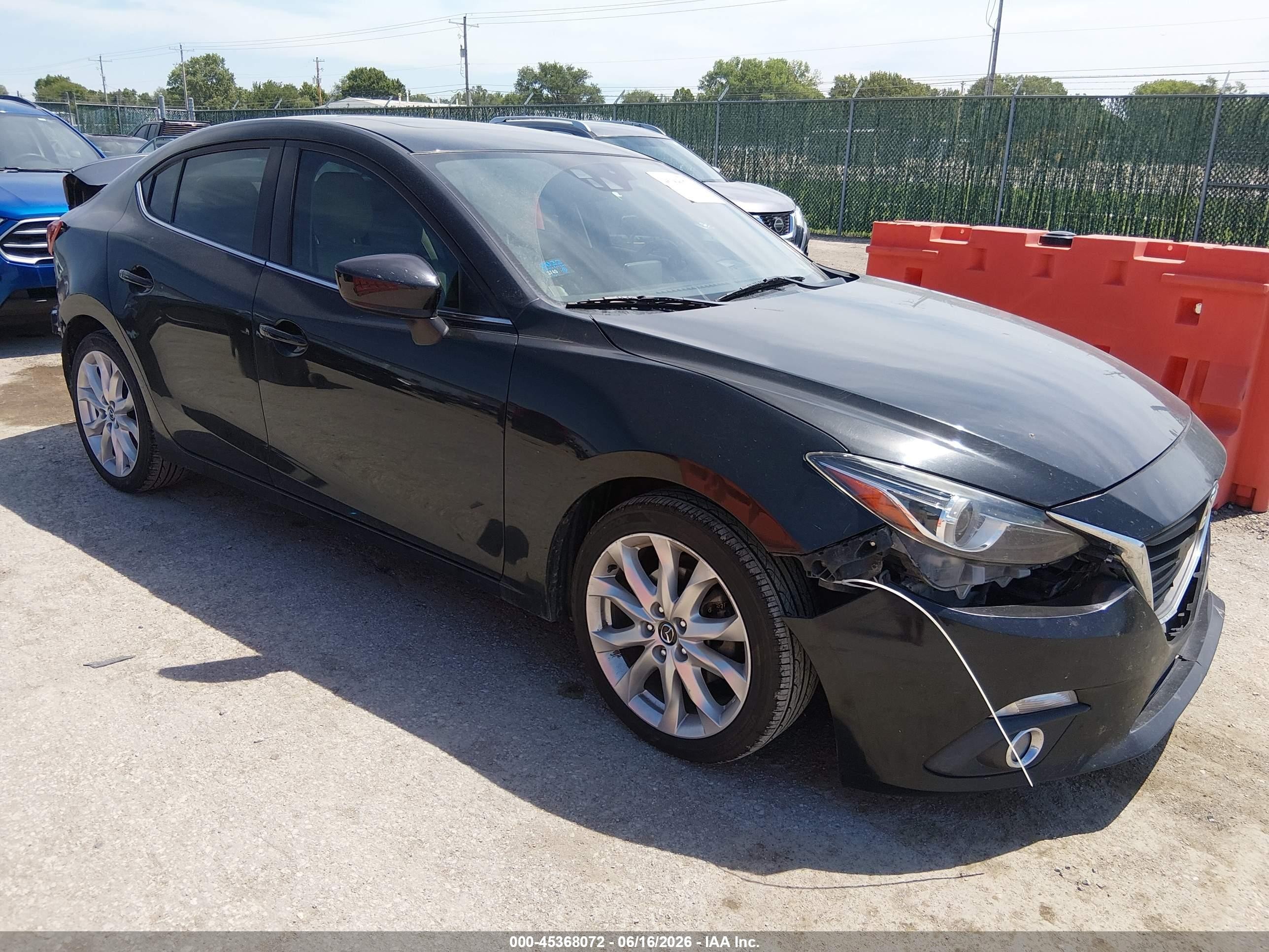 2015 Mazda Mazda3 S Grand Touring Black vin: JM1BM1W38F1234569