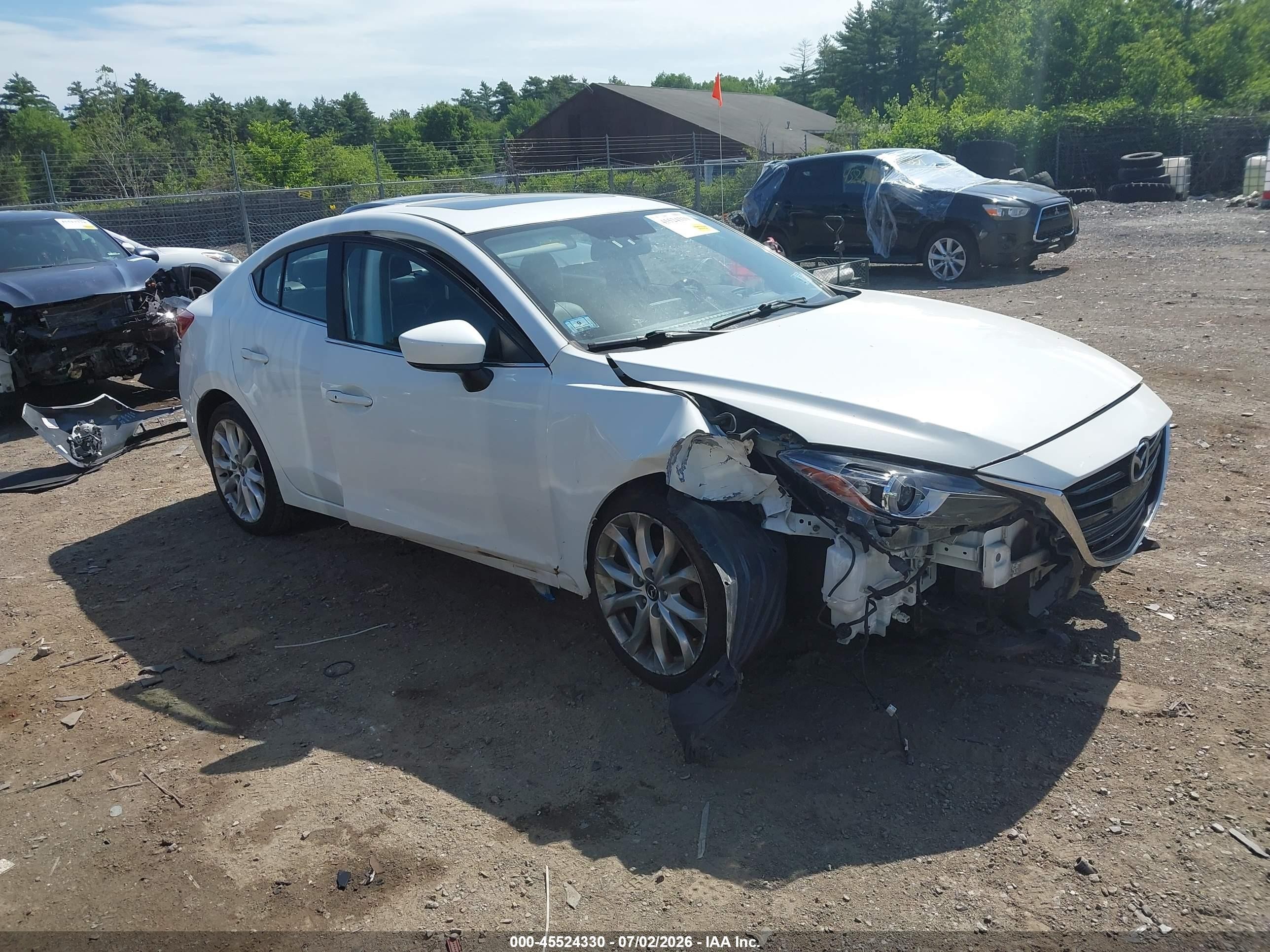 2014 Mazda Mazda3 S Grand Touring White vin: JM1BM1W39E1144572