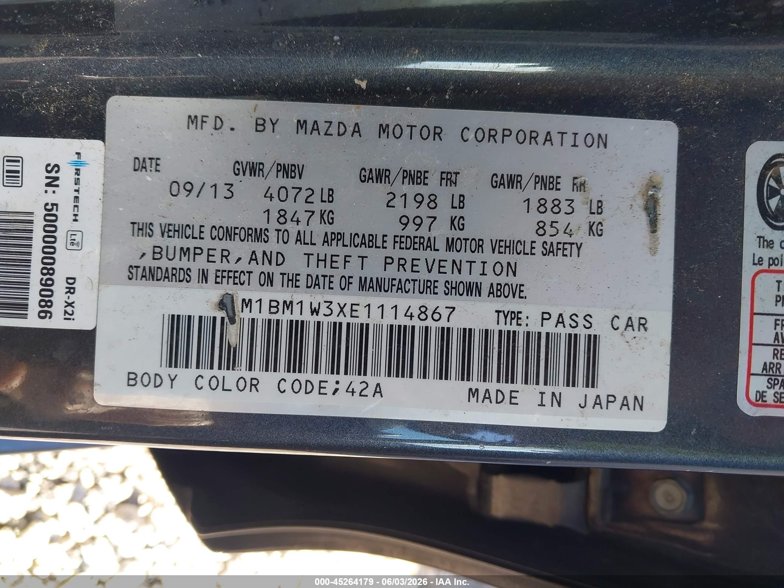2014 Mazda Mazda3 S Grand Touring Gray vin: JM1BM1W3XE1114867