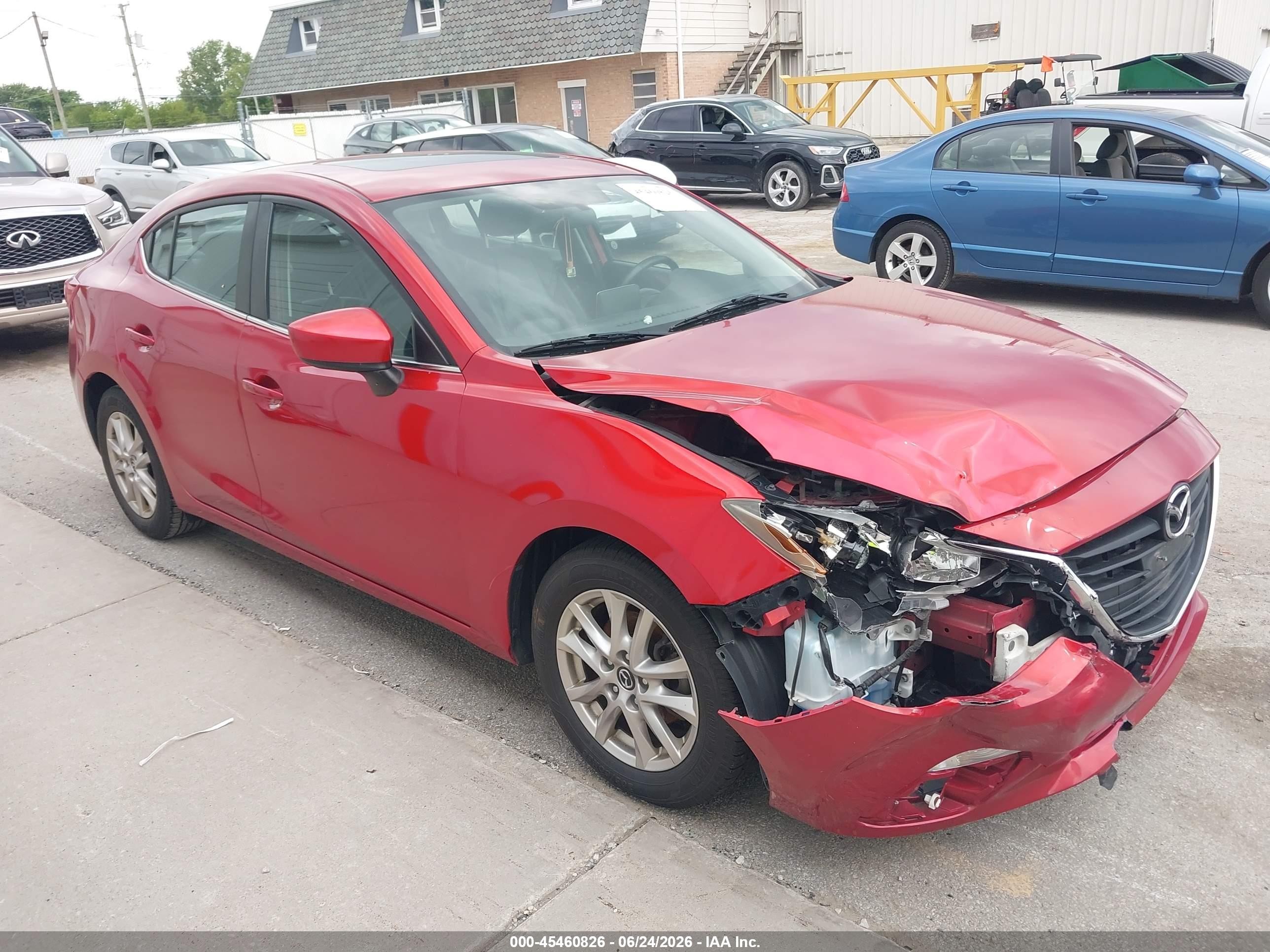 2014 Mazda Mazda3 I Grand Touring Red vin: JM1BM1W70E1216262