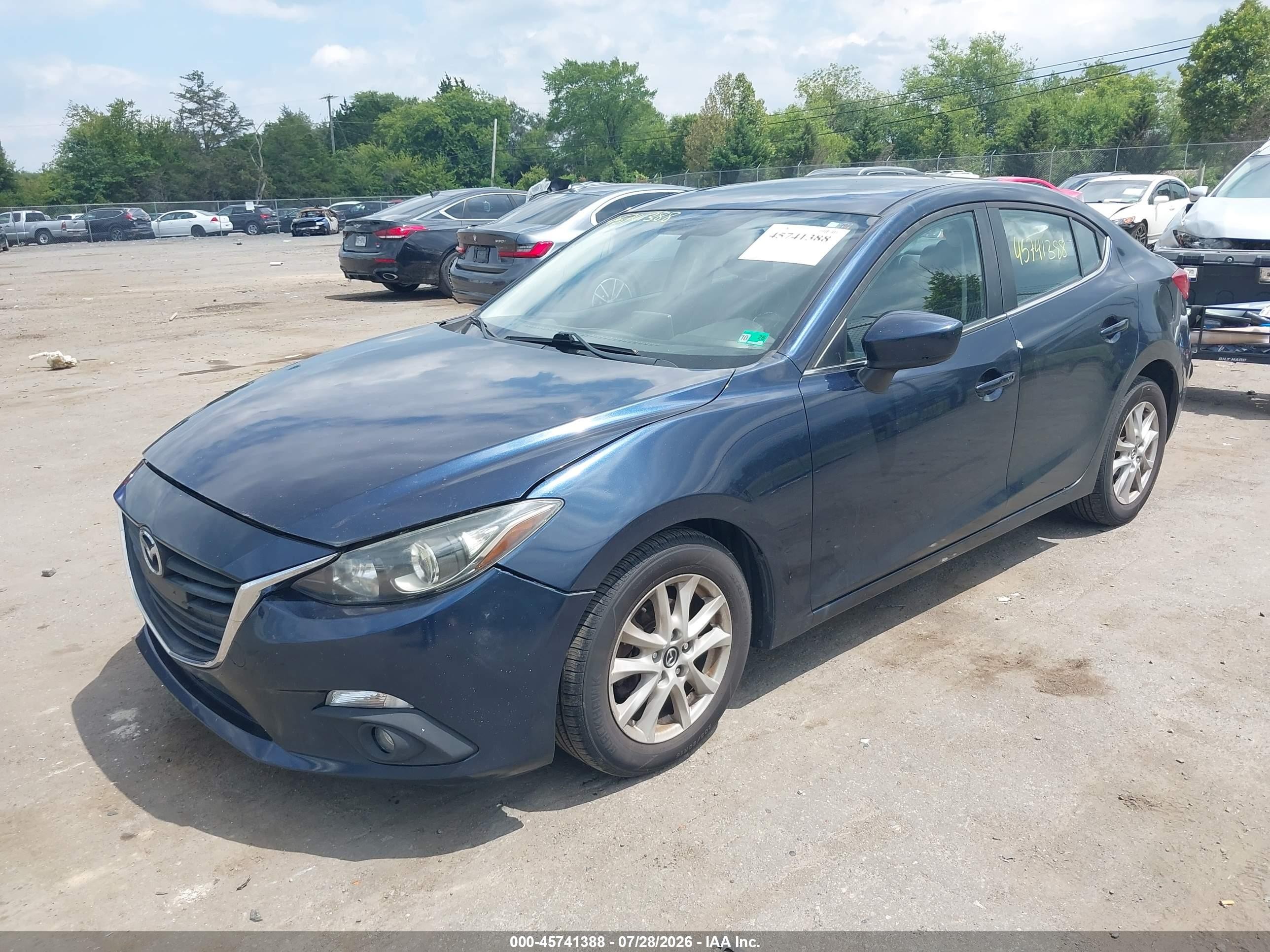 2014 Mazda Mazda3 I Grand Touring Blue vin: JM1BM1W72E1121931