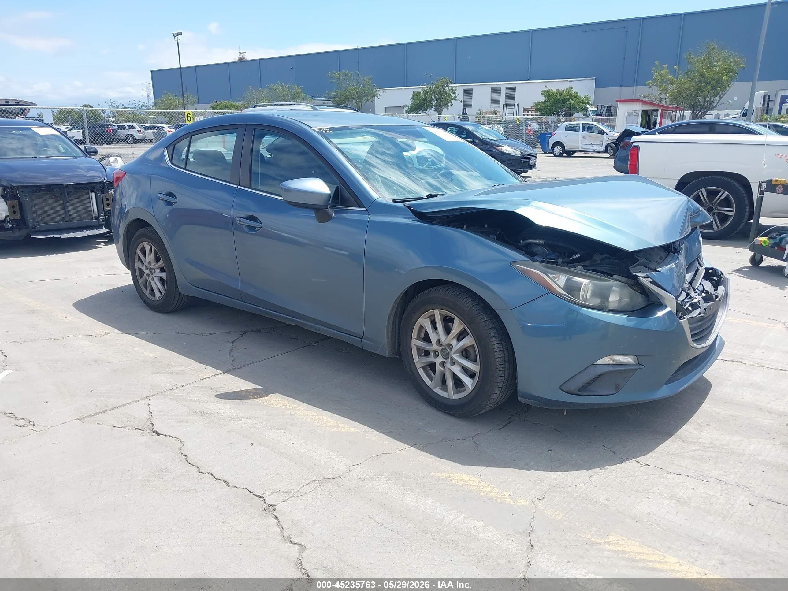 2014 Mazda Mazda3 I Grand Touring Blue vin: JM1BM1W79E1192561