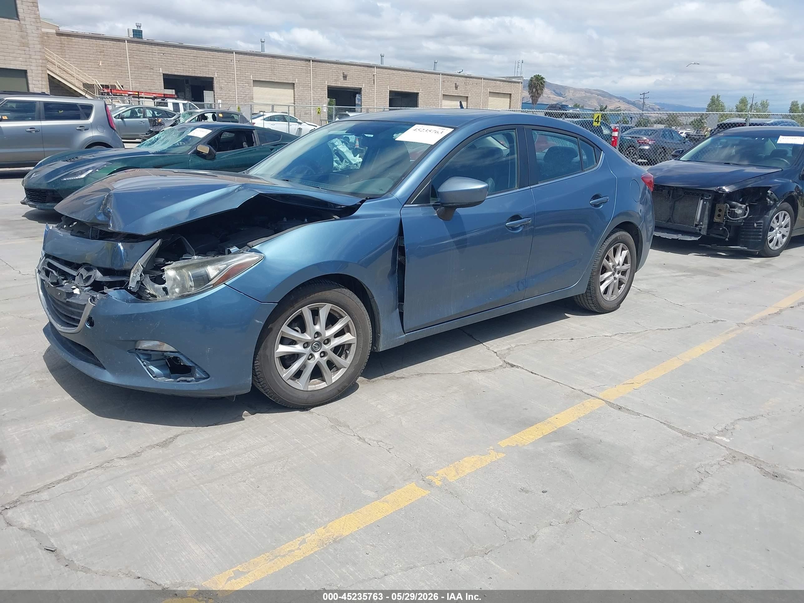2014 Mazda Mazda3 I Grand Touring Blue vin: JM1BM1W79E1192561