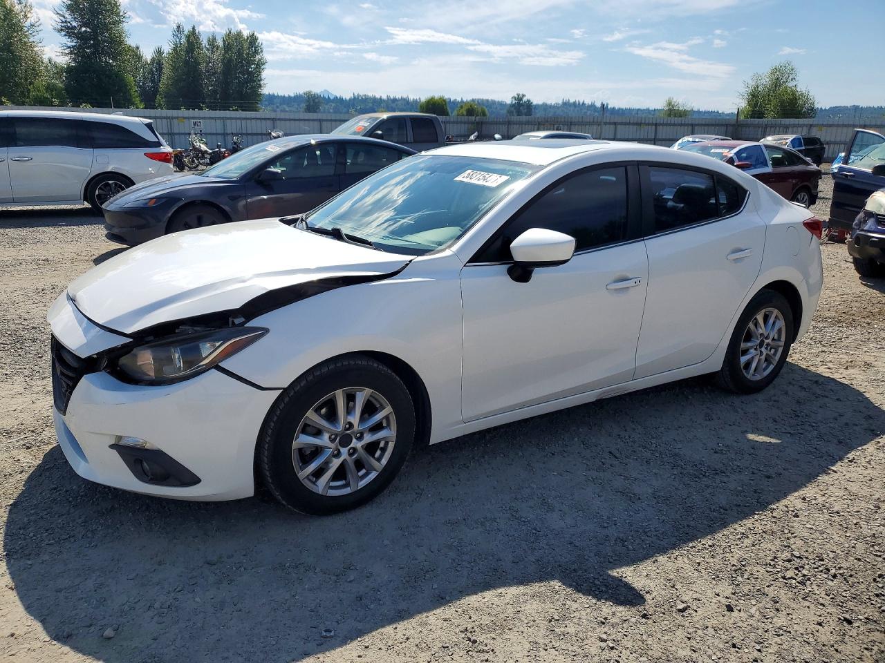 2015 Mazda 3 Grand Touring White vin: JM1BM1W79F1225009