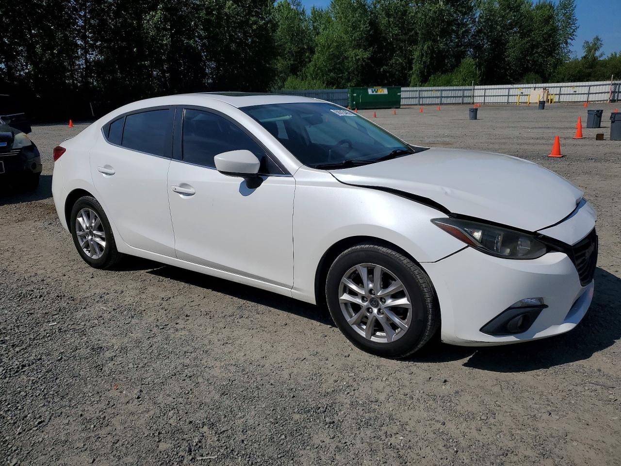 2015 Mazda 3 Grand Touring White vin: JM1BM1W79F1225009