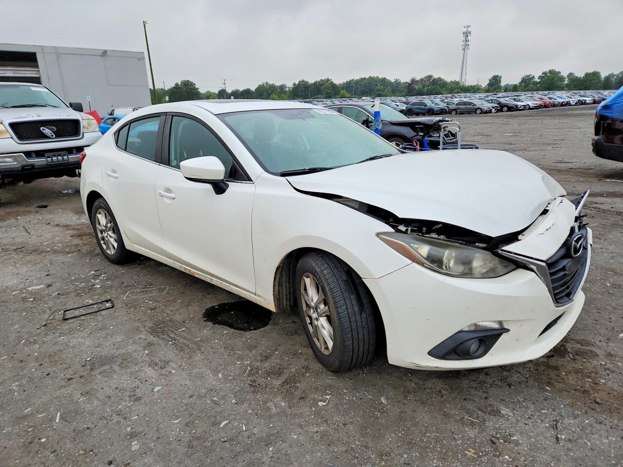 2015 Mazda 3 Grand Touring White vin: JM1BM1W7XF1235922