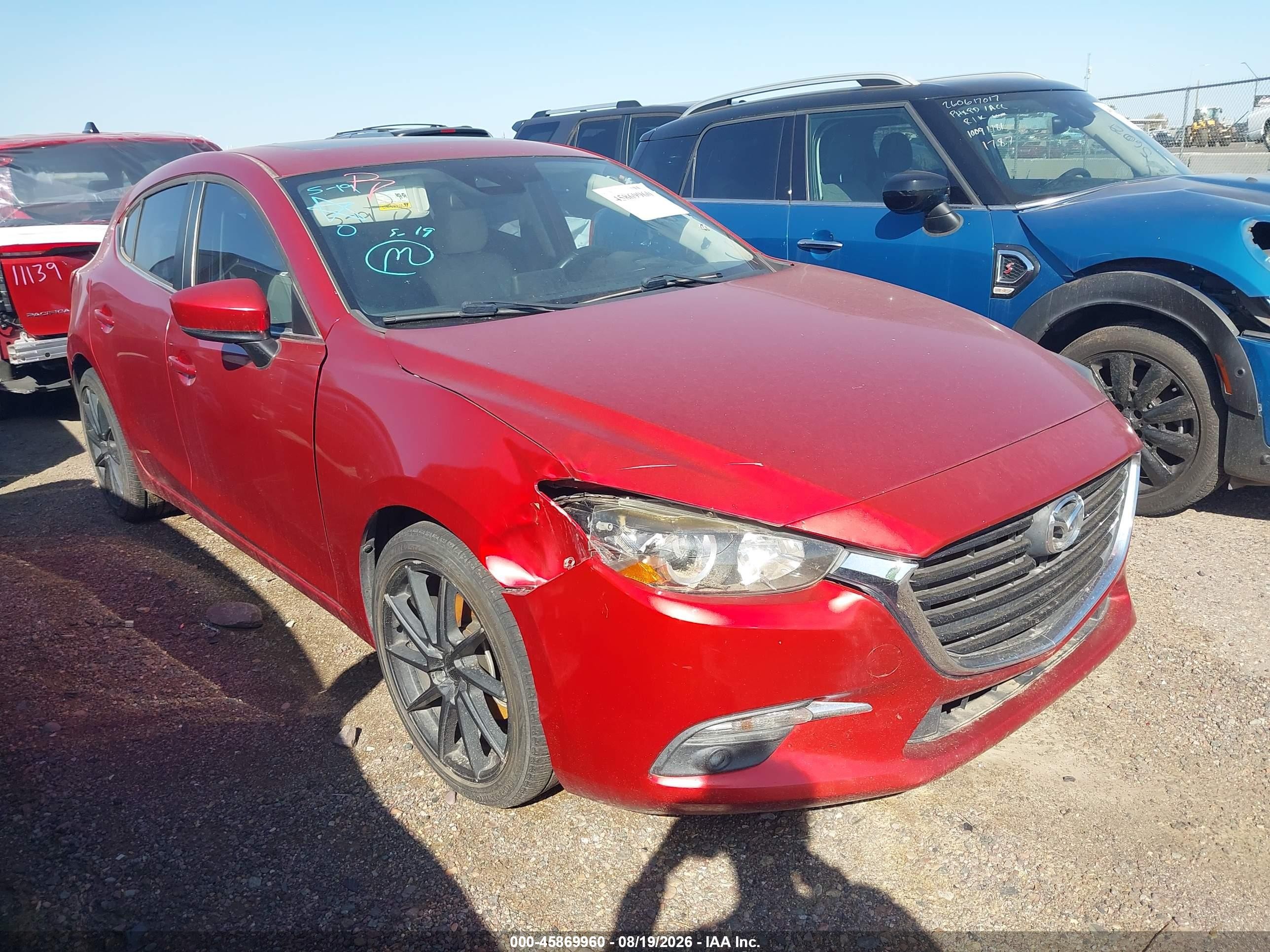 2017 Mazda Mazda3 Grand Touring Red vin: JM1BN1M32H1122711
