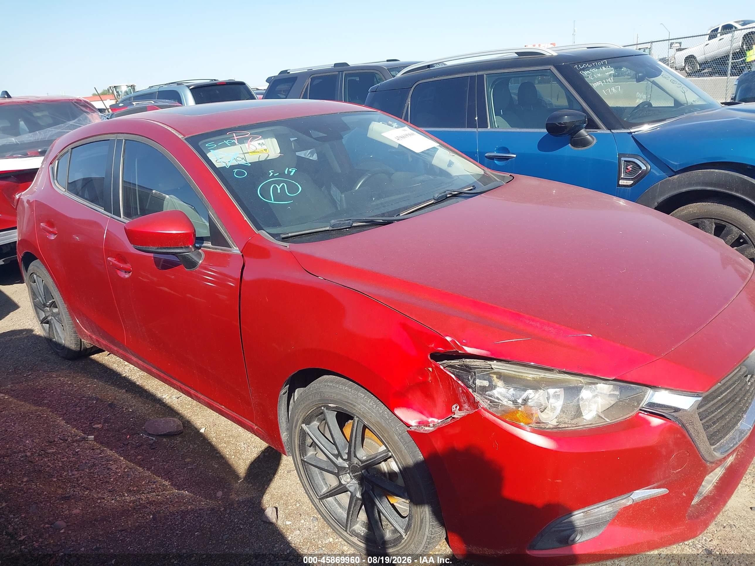 2017 Mazda Mazda3 Grand Touring Red vin: JM1BN1M32H1122711