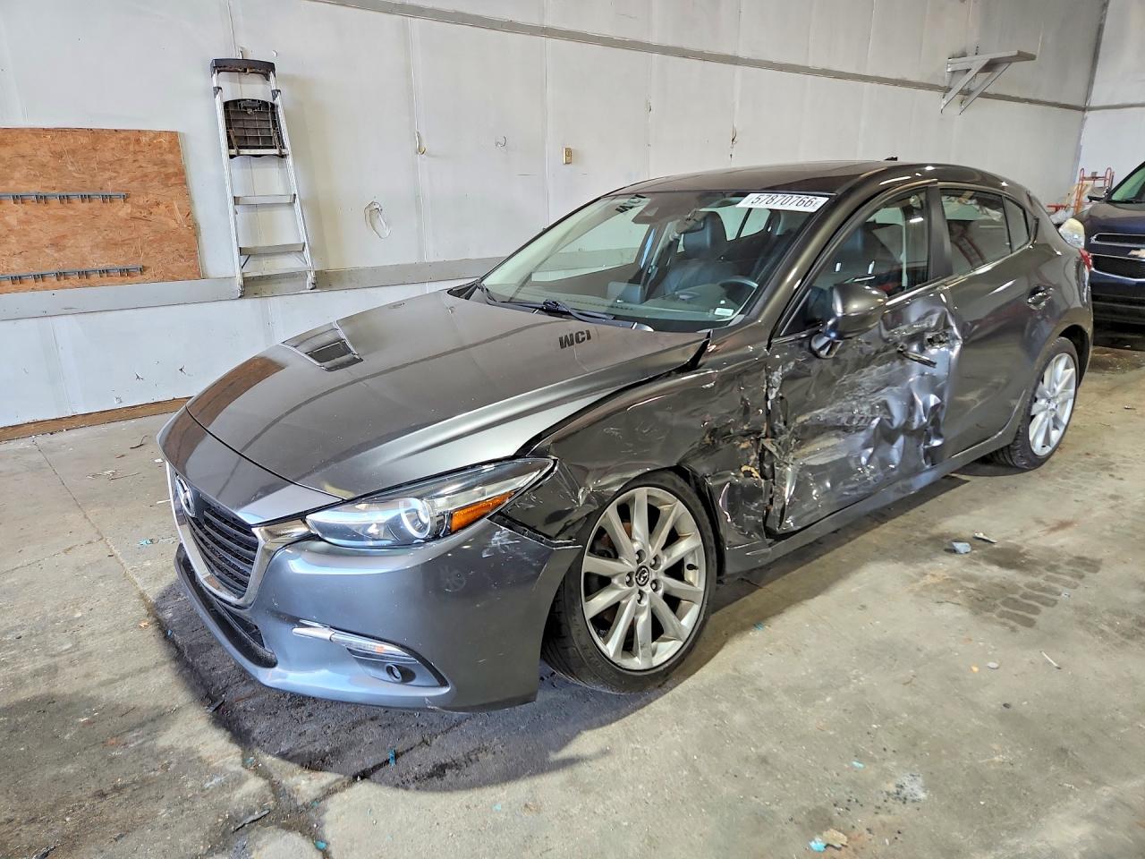 2017 Mazda 3 Grand Touring Gray vin: JM1BN1M37H1119822