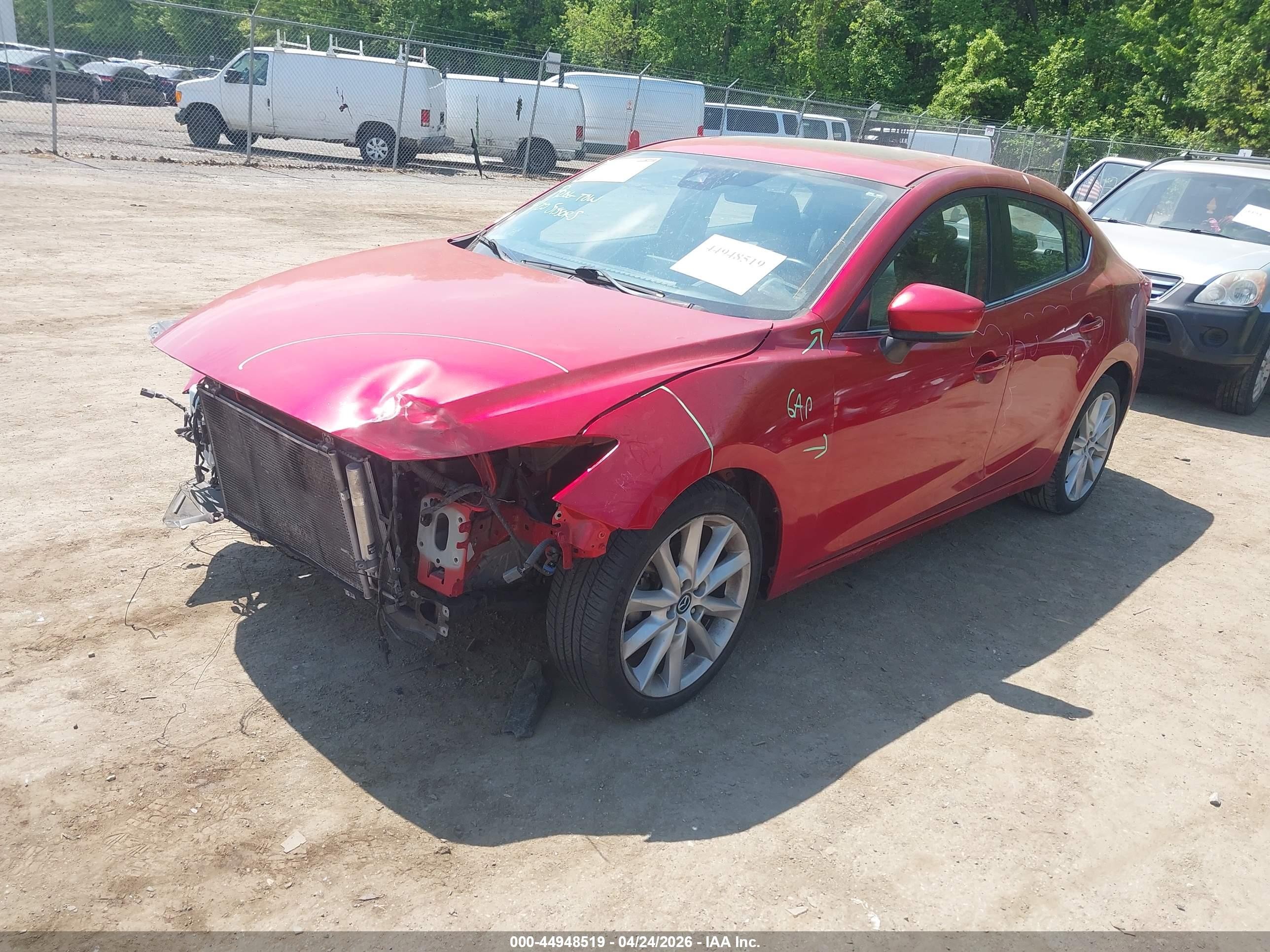 2017 Mazda Mazda3 Touring Красный vin: JM1BN1V70H1101292
