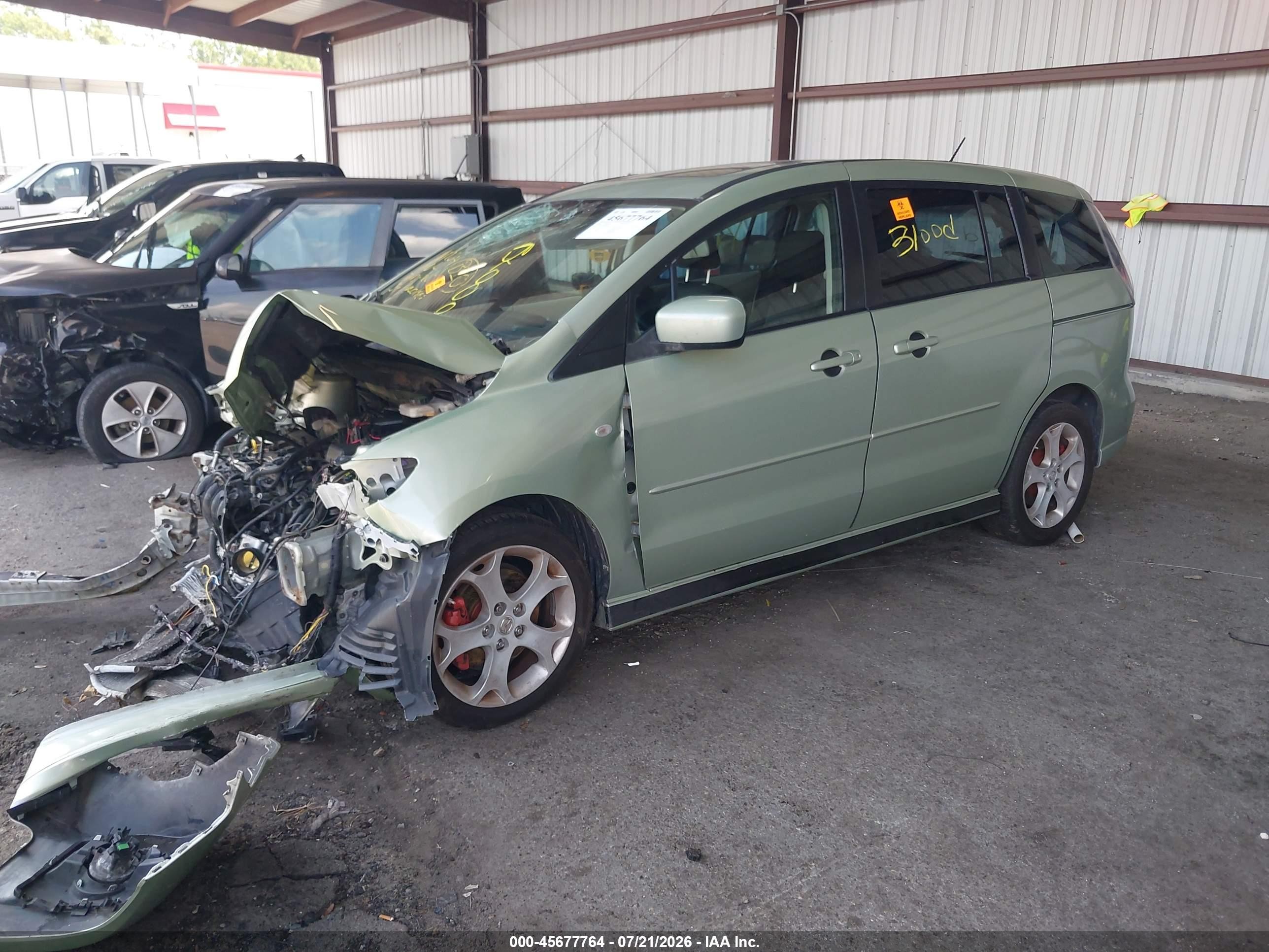2008 Mazda Mazda5 Grand Touring Green vin: JM1CR293480302110