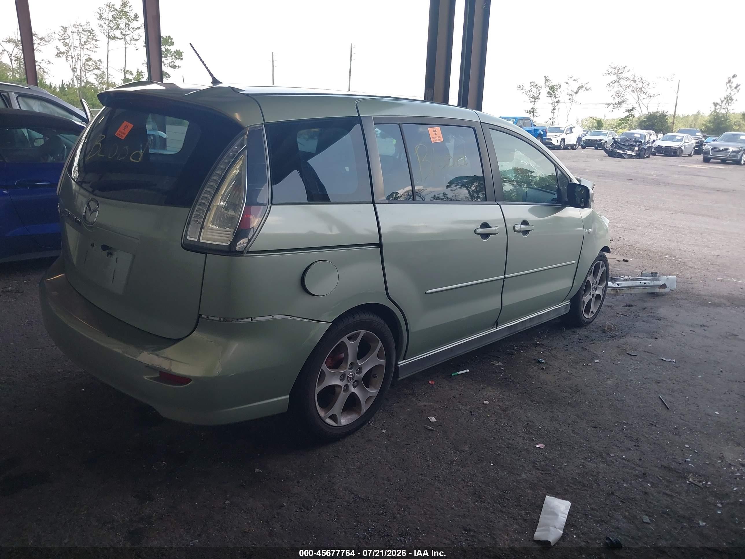 2008 Mazda Mazda5 Grand Touring Green vin: JM1CR293480302110