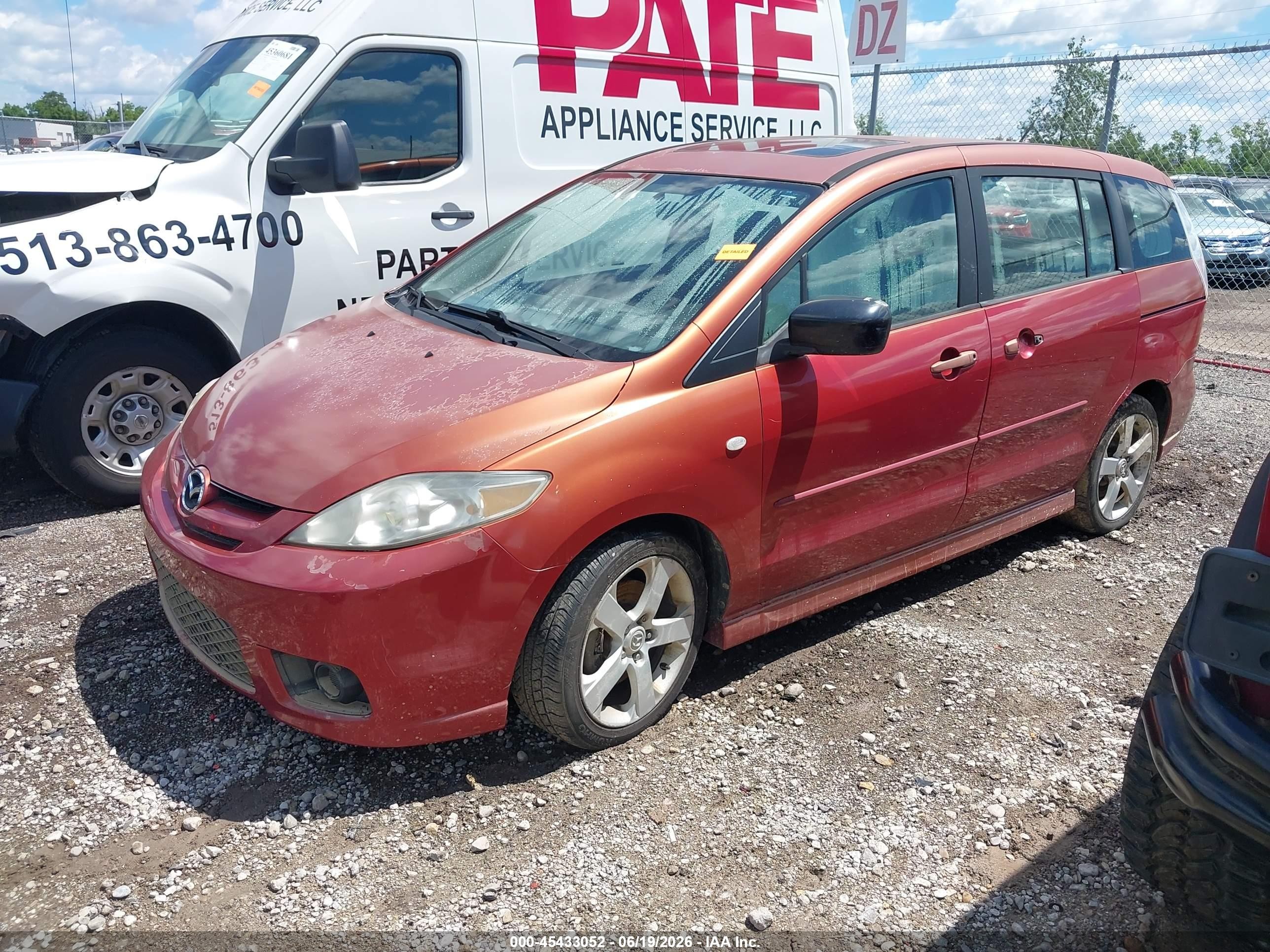 2006 Mazda Mazda5 Sport Красный vin: JM1CR293560117318