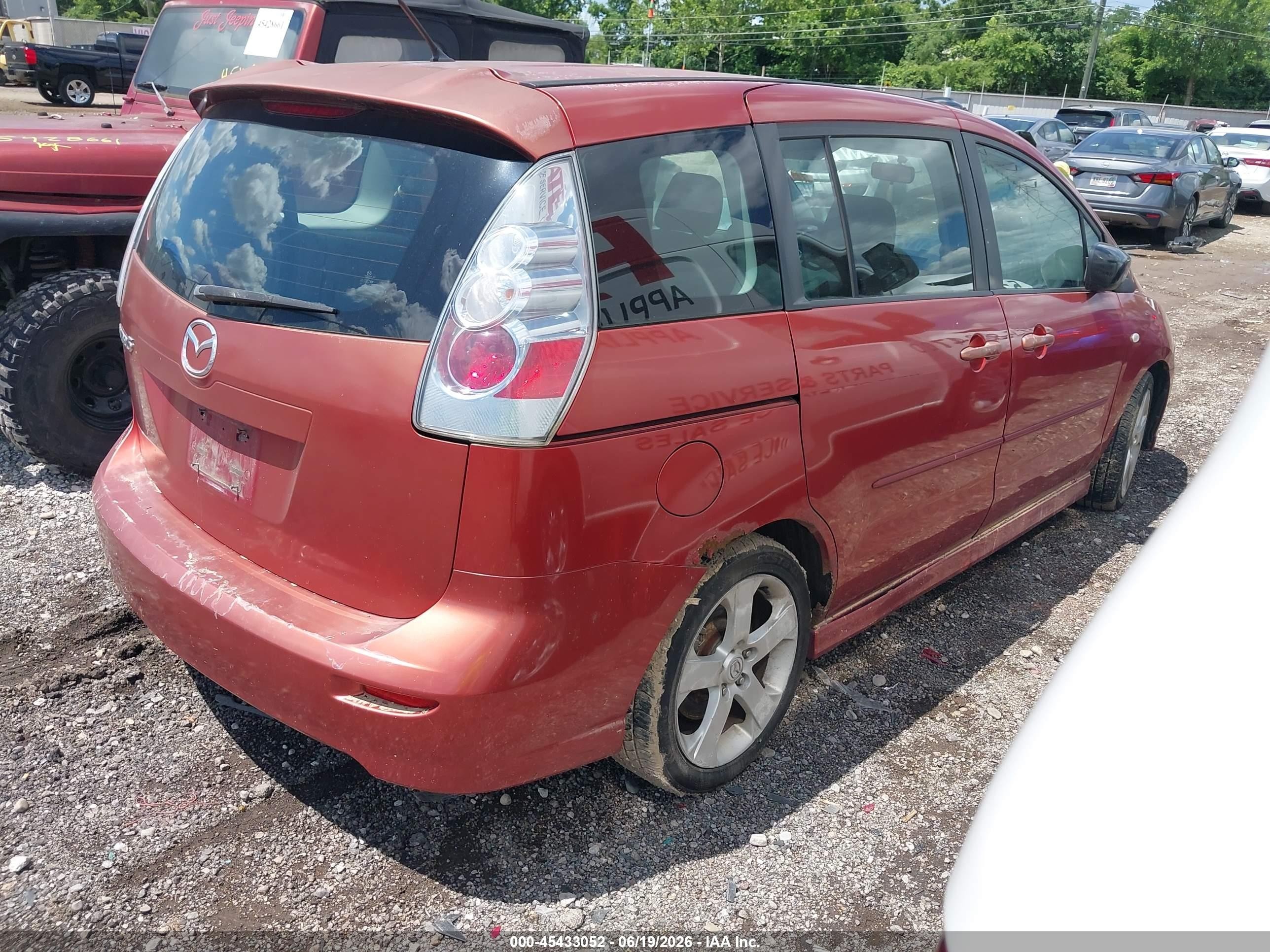 2006 Mazda Mazda5 Sport Красный vin: JM1CR293560117318