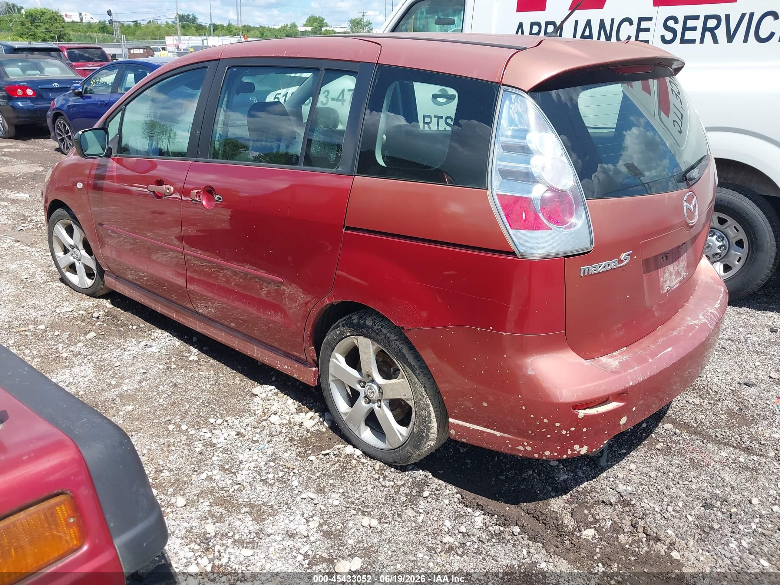 2006 Mazda Mazda5 Sport Красный vin: JM1CR293560117318