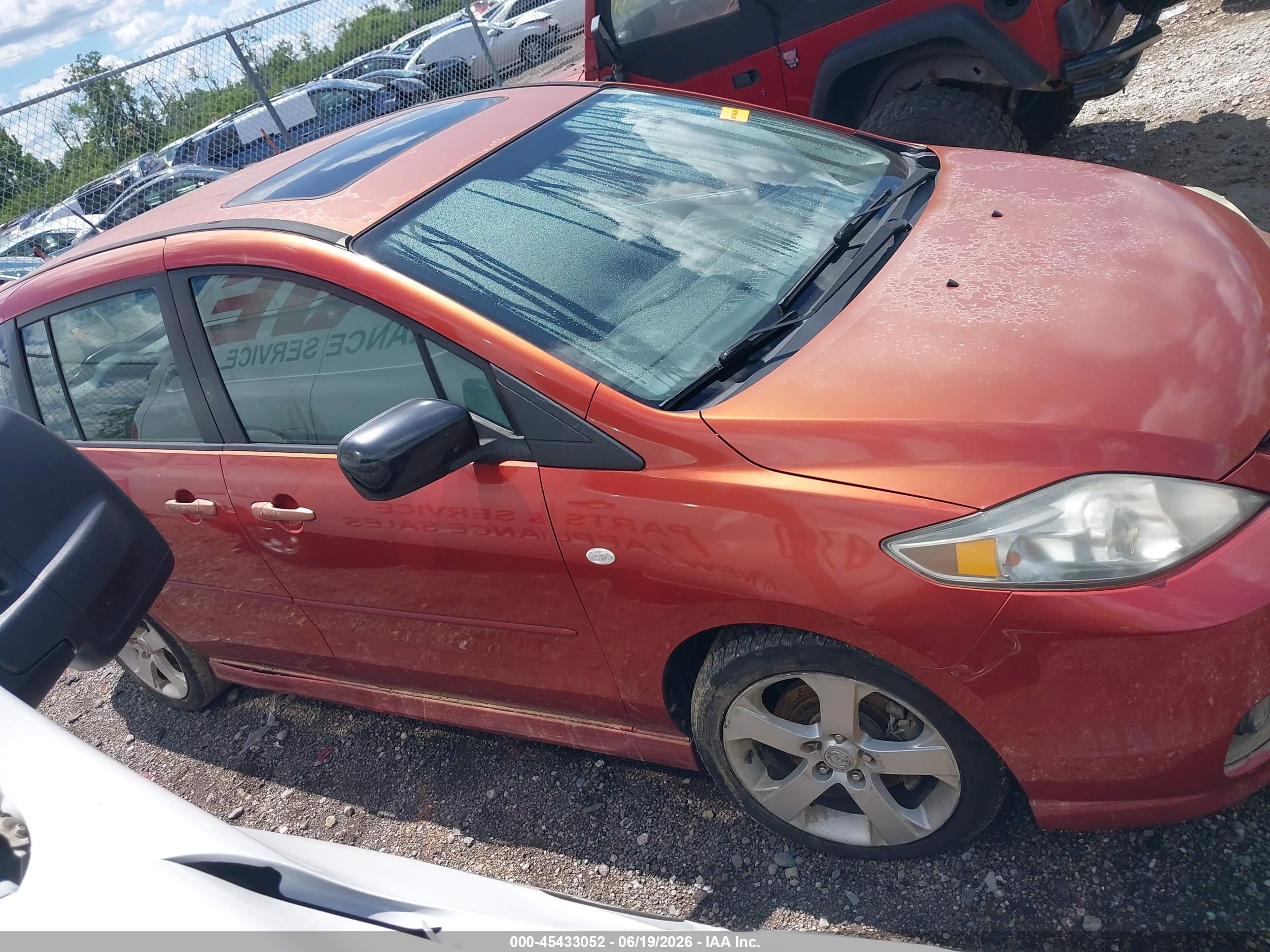 2006 Mazda Mazda5 Sport Красный vin: JM1CR293560117318