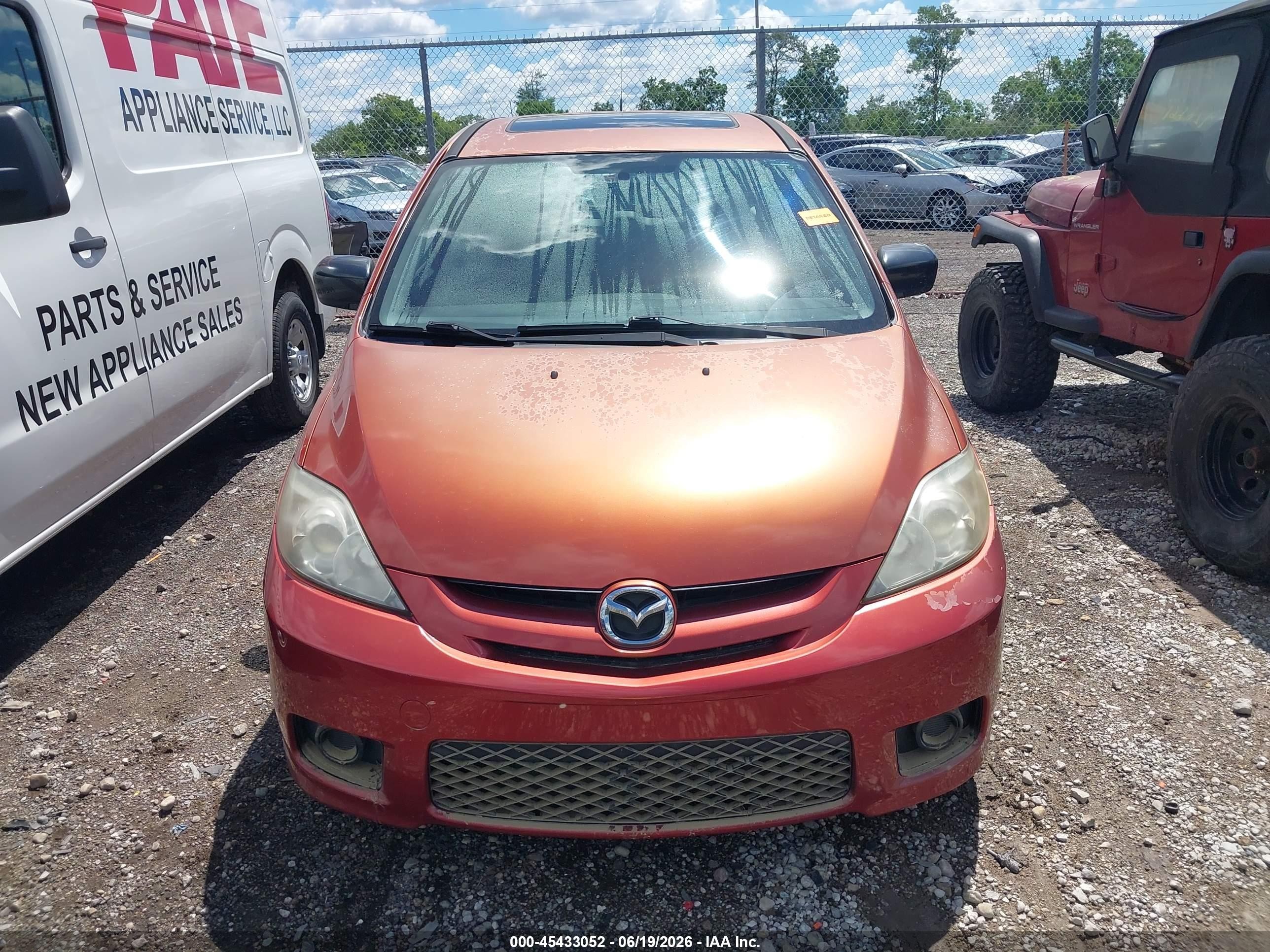 2006 Mazda Mazda5 Sport Красный vin: JM1CR293560117318