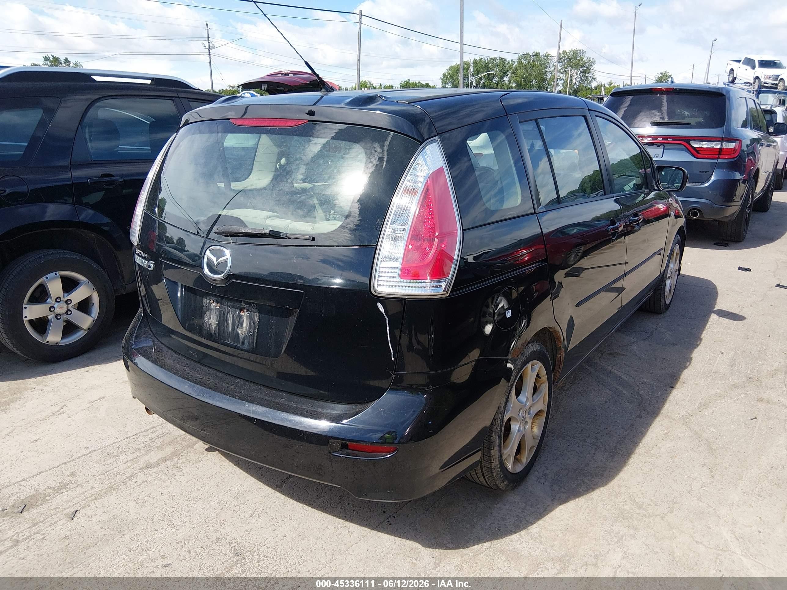 2009 Mazda Mazda5 Sport Black vin: JM1CR293790336107