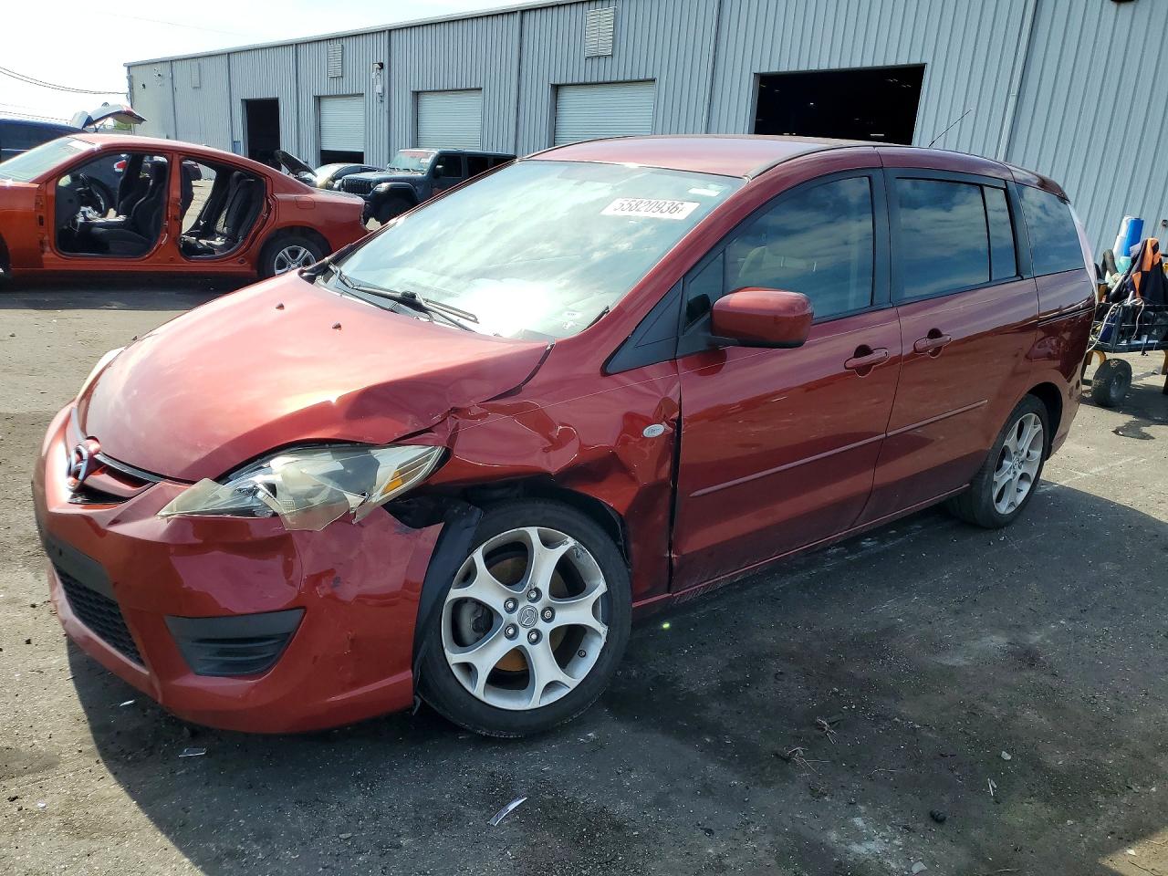 2008 Mazda 5 Red vin: JM1CR293880321596