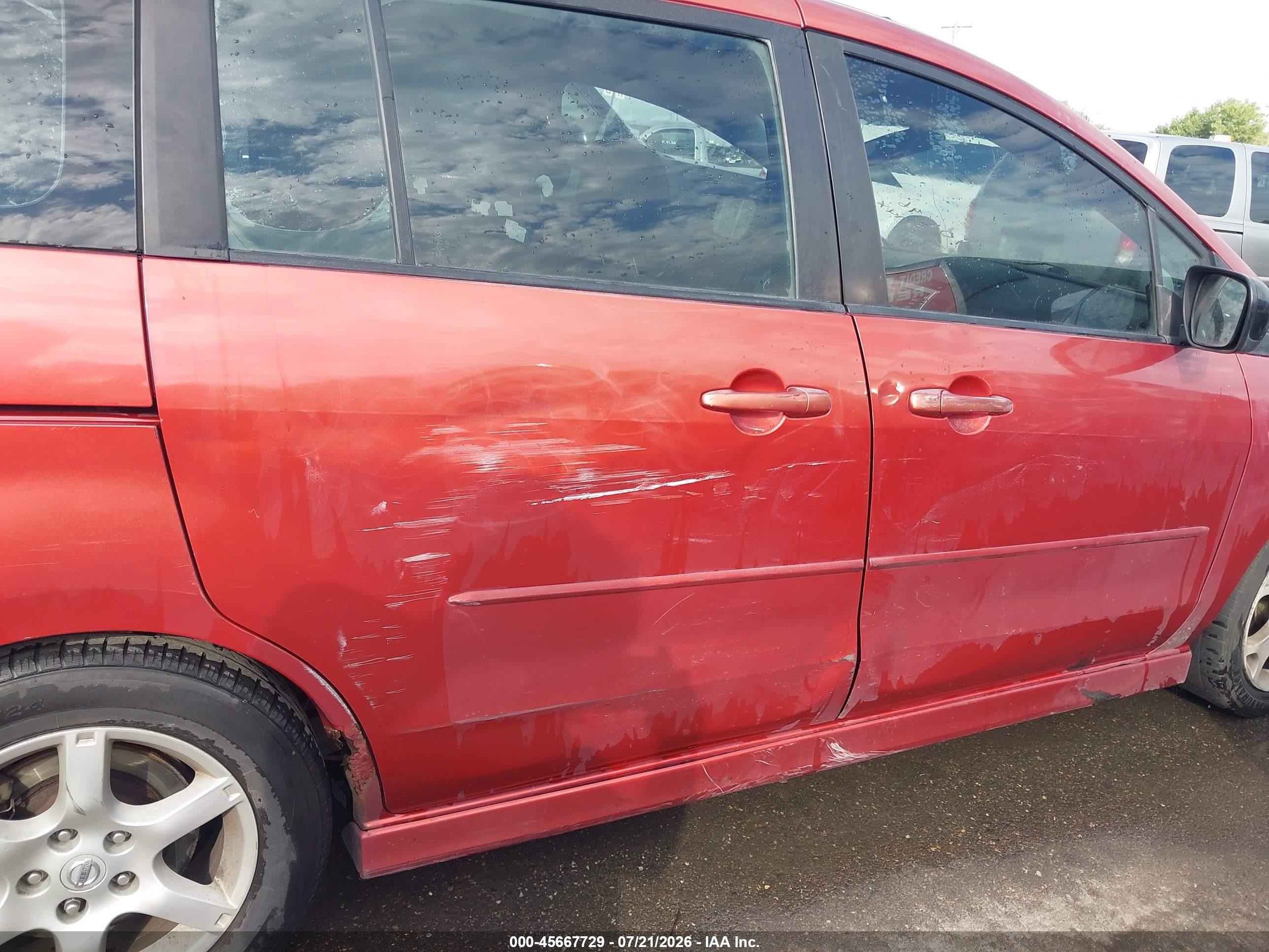 2006 Mazda Mazda5 Sport Red vin: JM1CR293X60101096