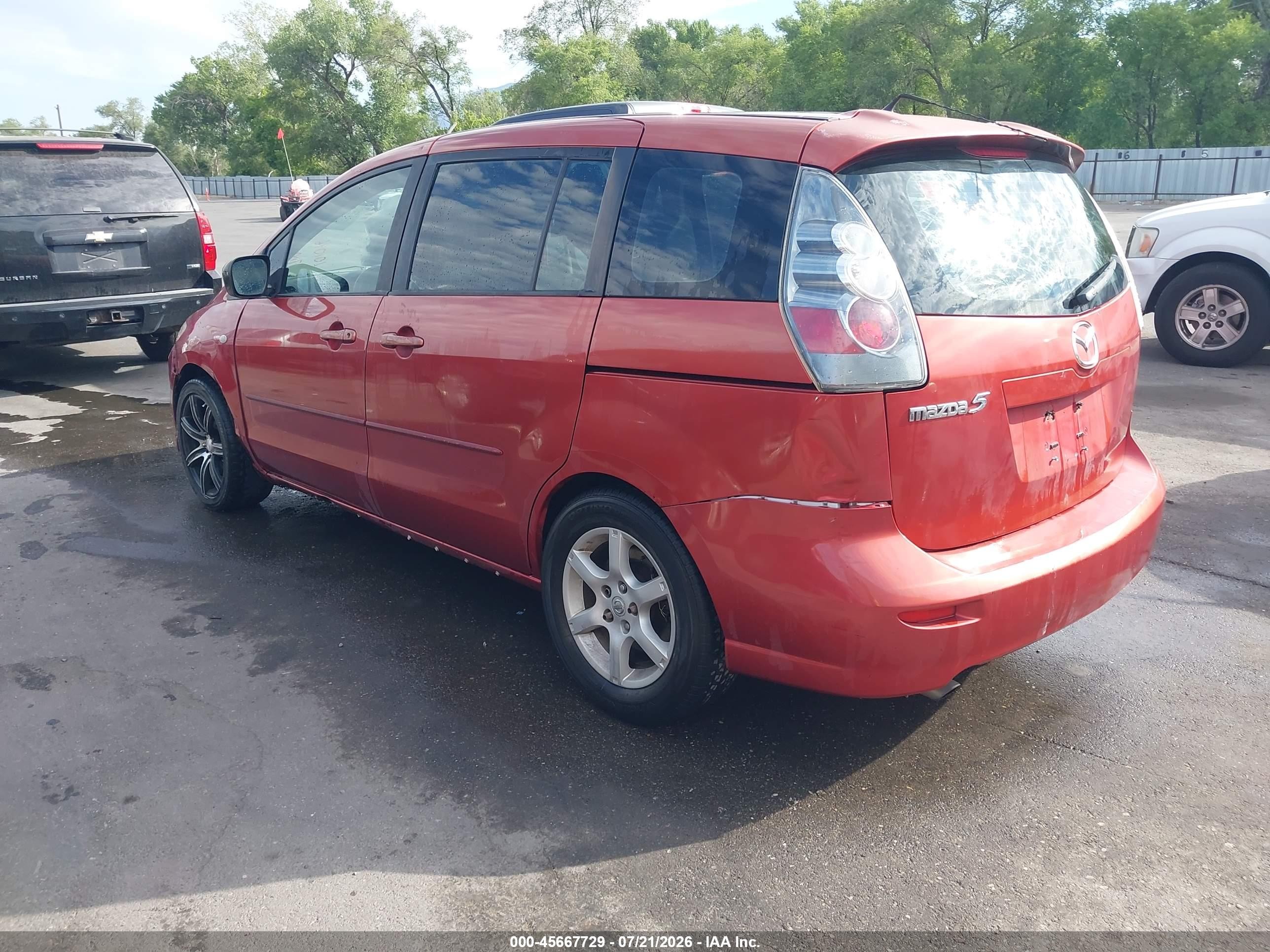 2006 Mazda Mazda5 Sport Red vin: JM1CR293X60101096