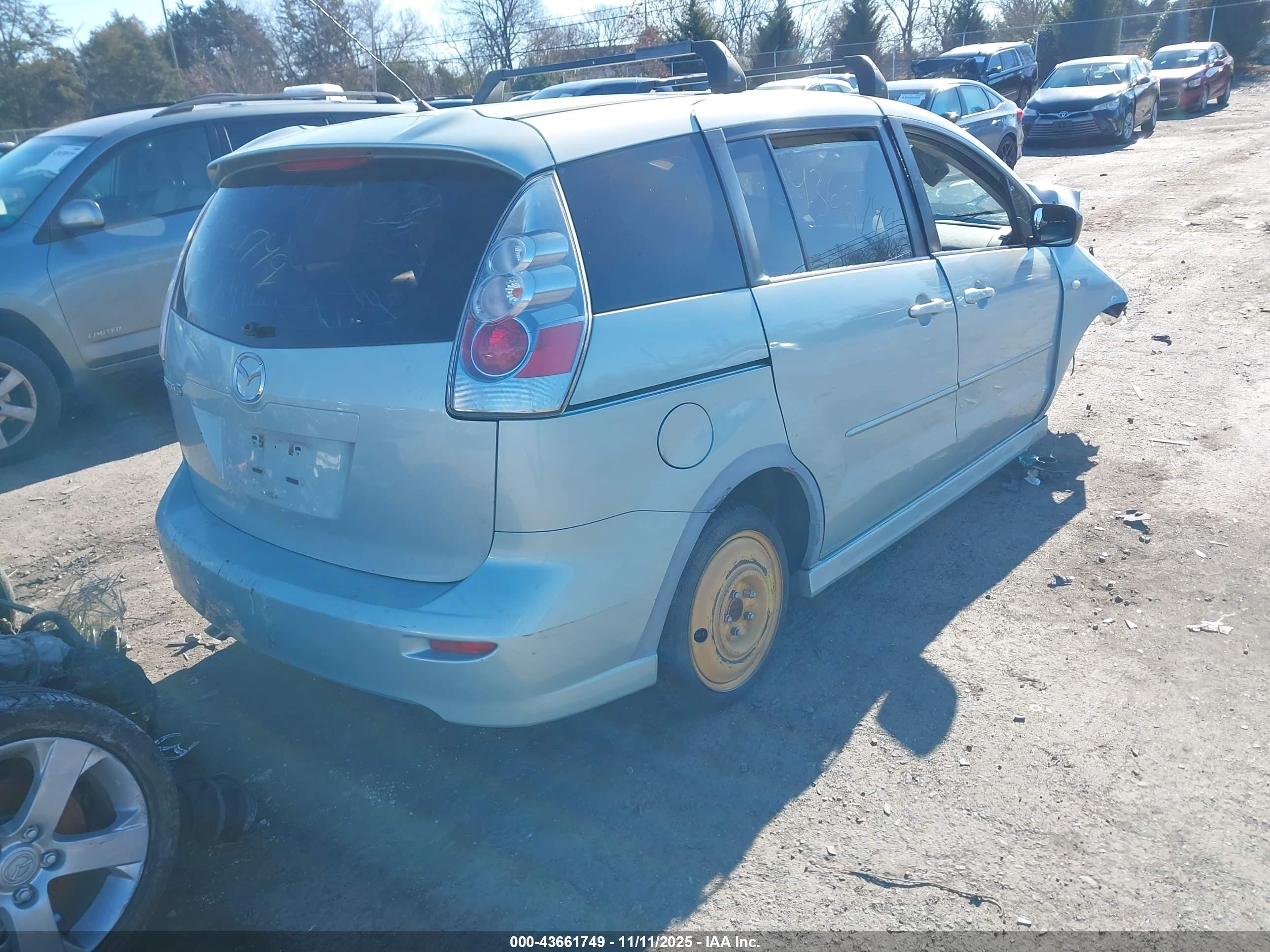 2007 Mazda Mazda5 Sport Blue vin: JM1CR293X70136920