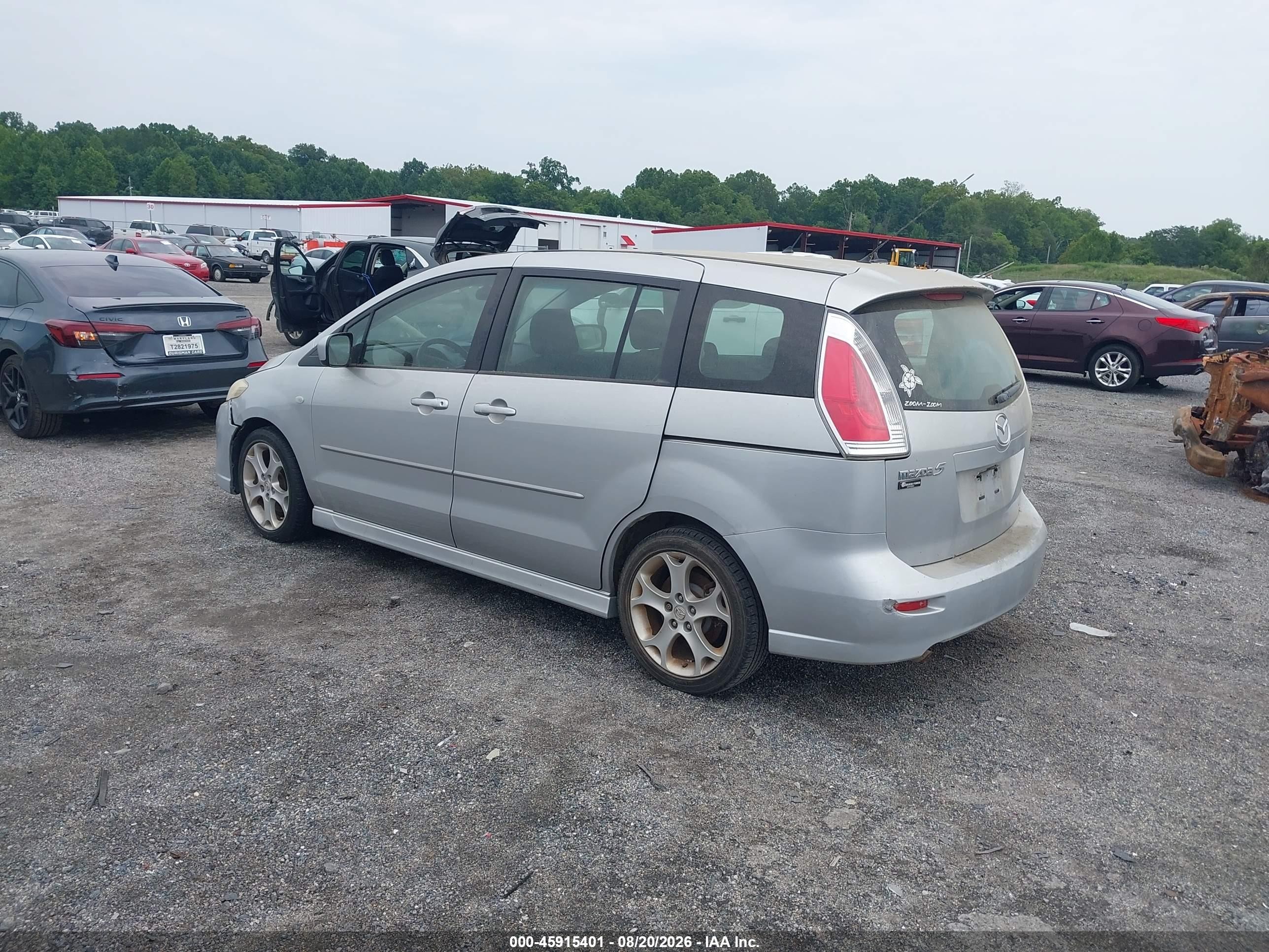 2008 Mazda Mazda5 Sport Серебряный vin: JM1CR29L280324509