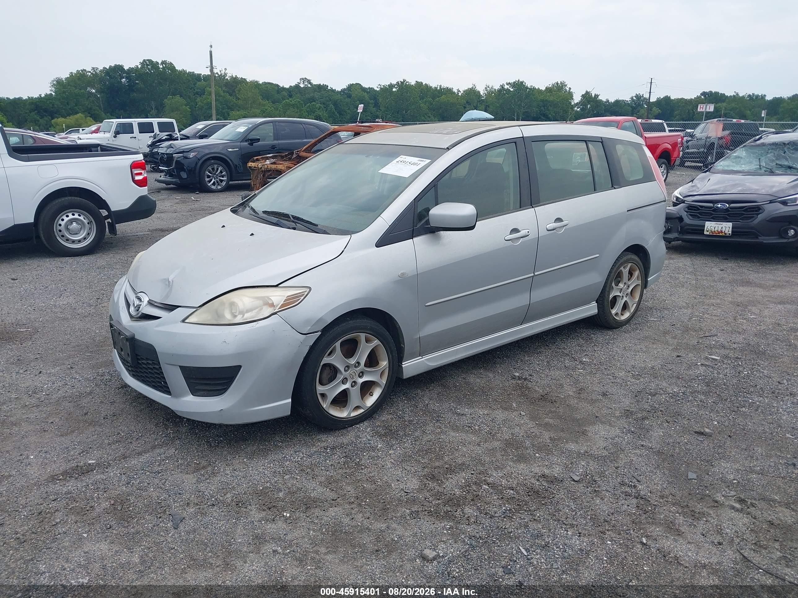 2008 Mazda Mazda5 Sport Серебряный vin: JM1CR29L280324509