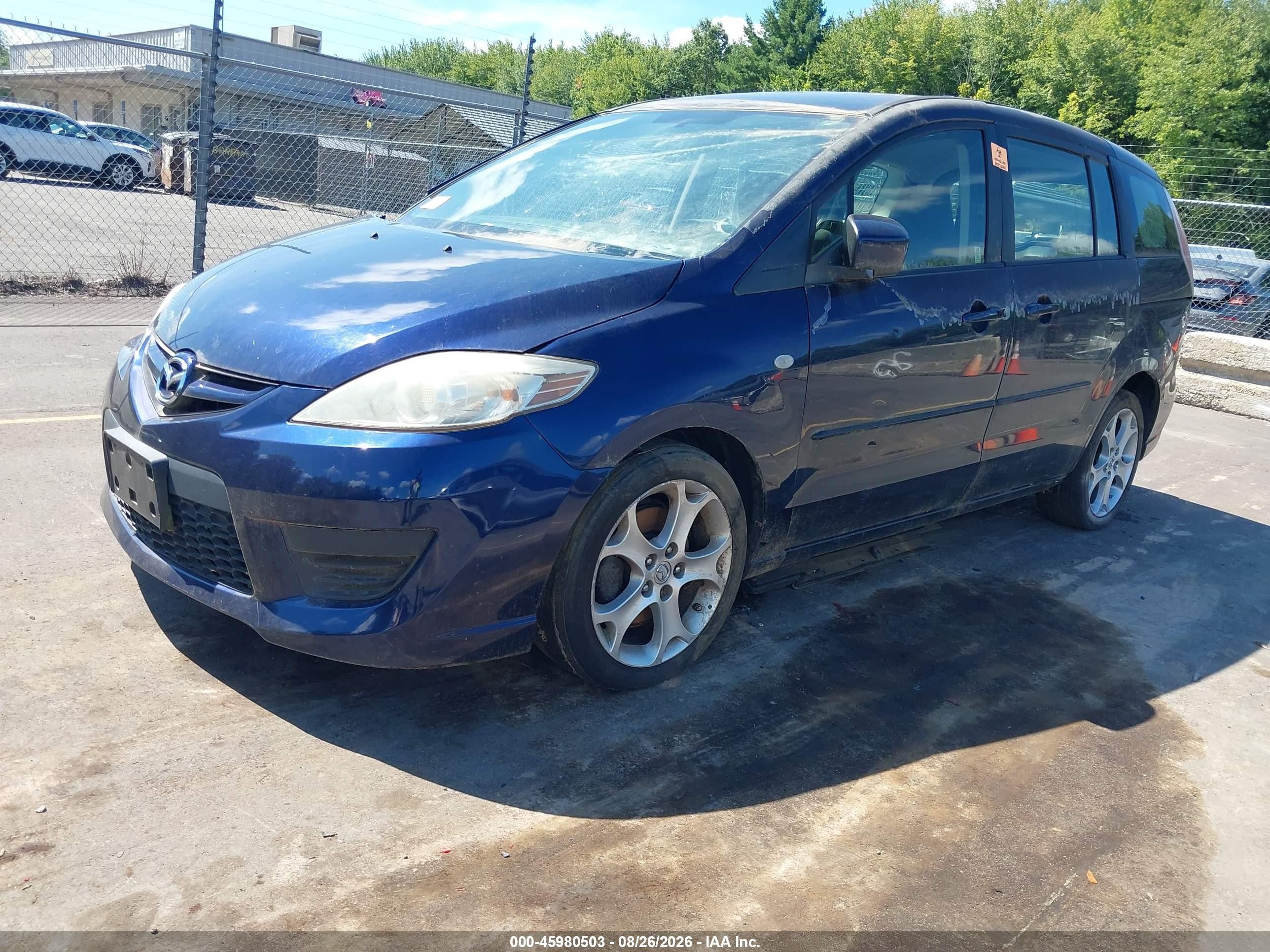 2009 Mazda Mazda5 Sport Blue vin: JM1CR29L290341036