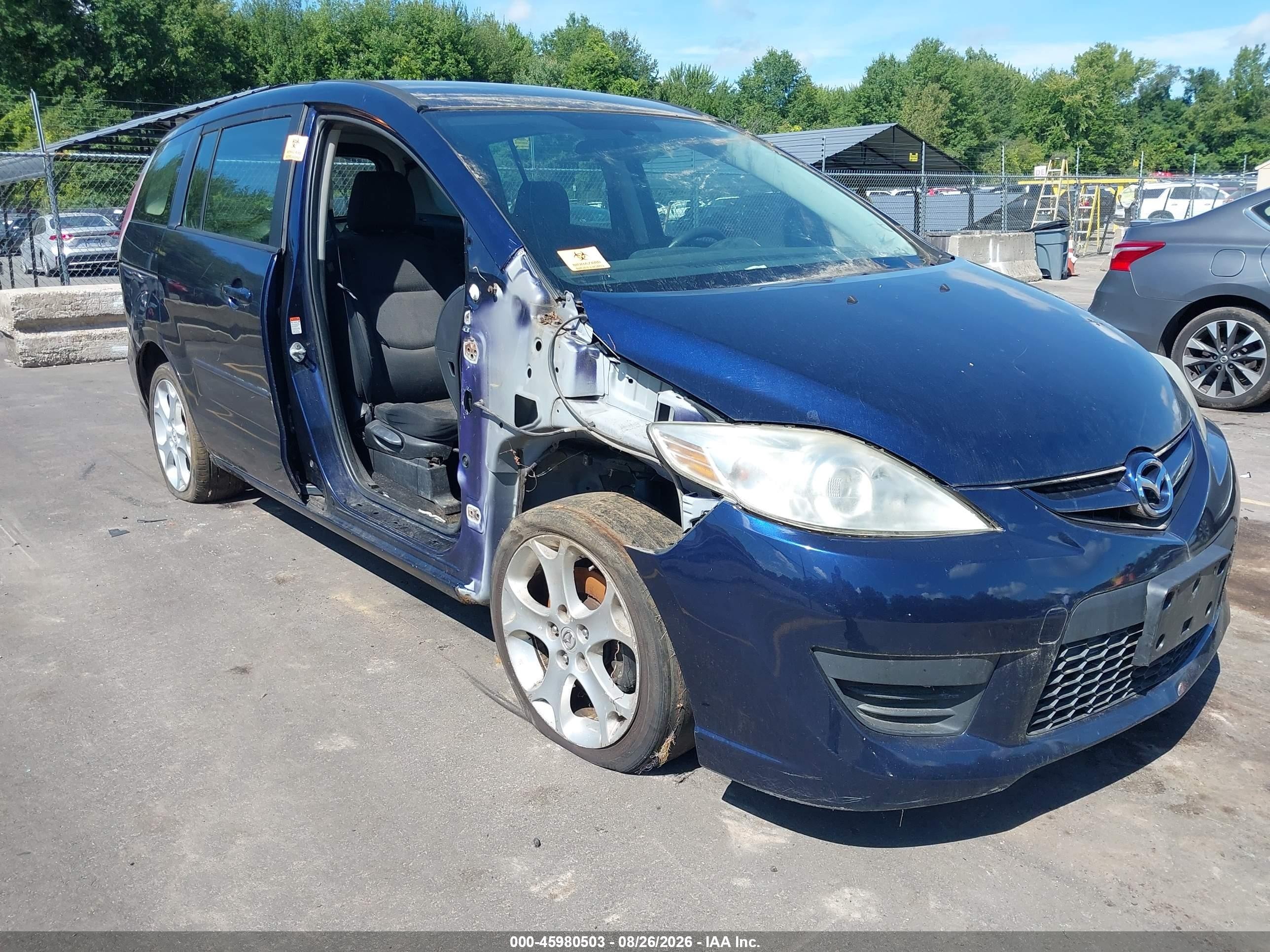 2009 Mazda Mazda5 Sport Blue vin: JM1CR29L290341036